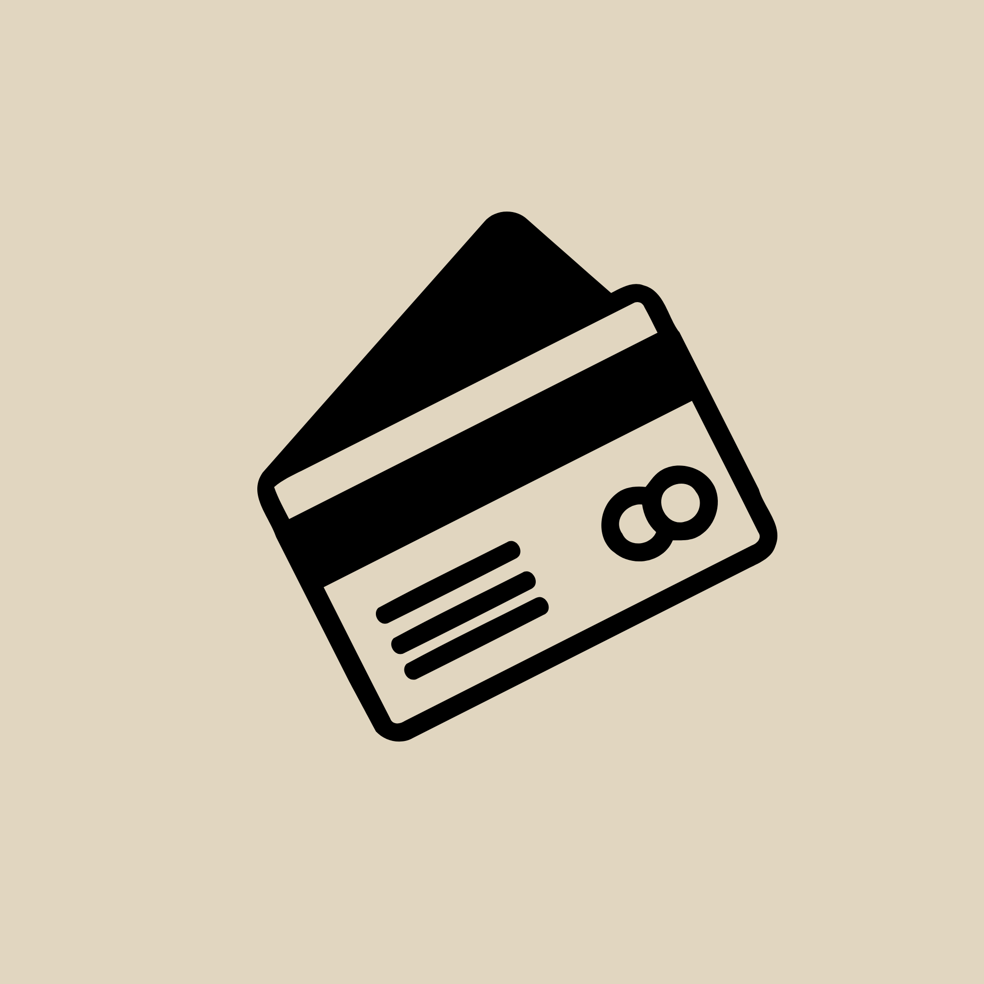 A stylized illustration of bank cards