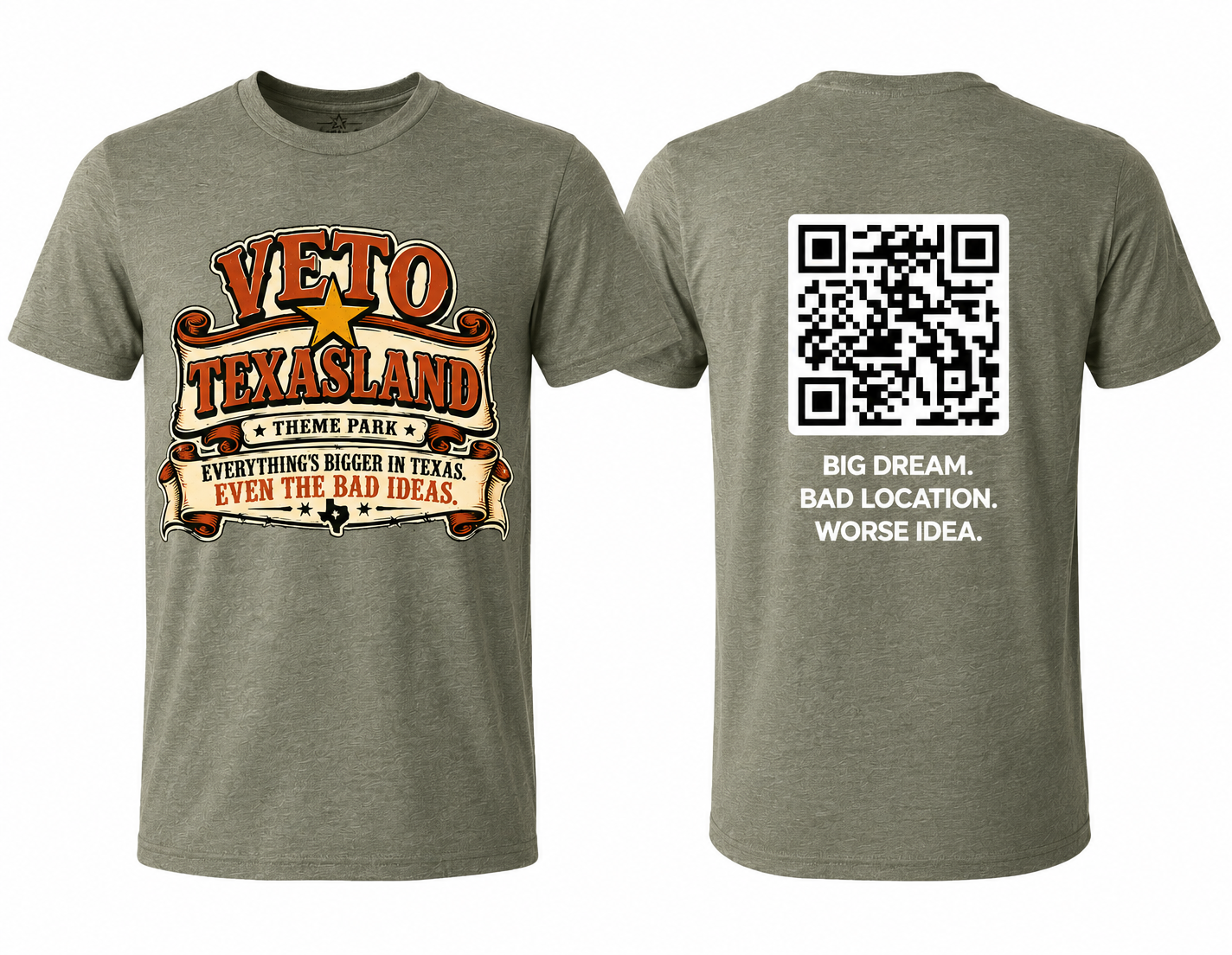 Veto TexasLand “Scan Me” T-Shirt — Front & Back Design