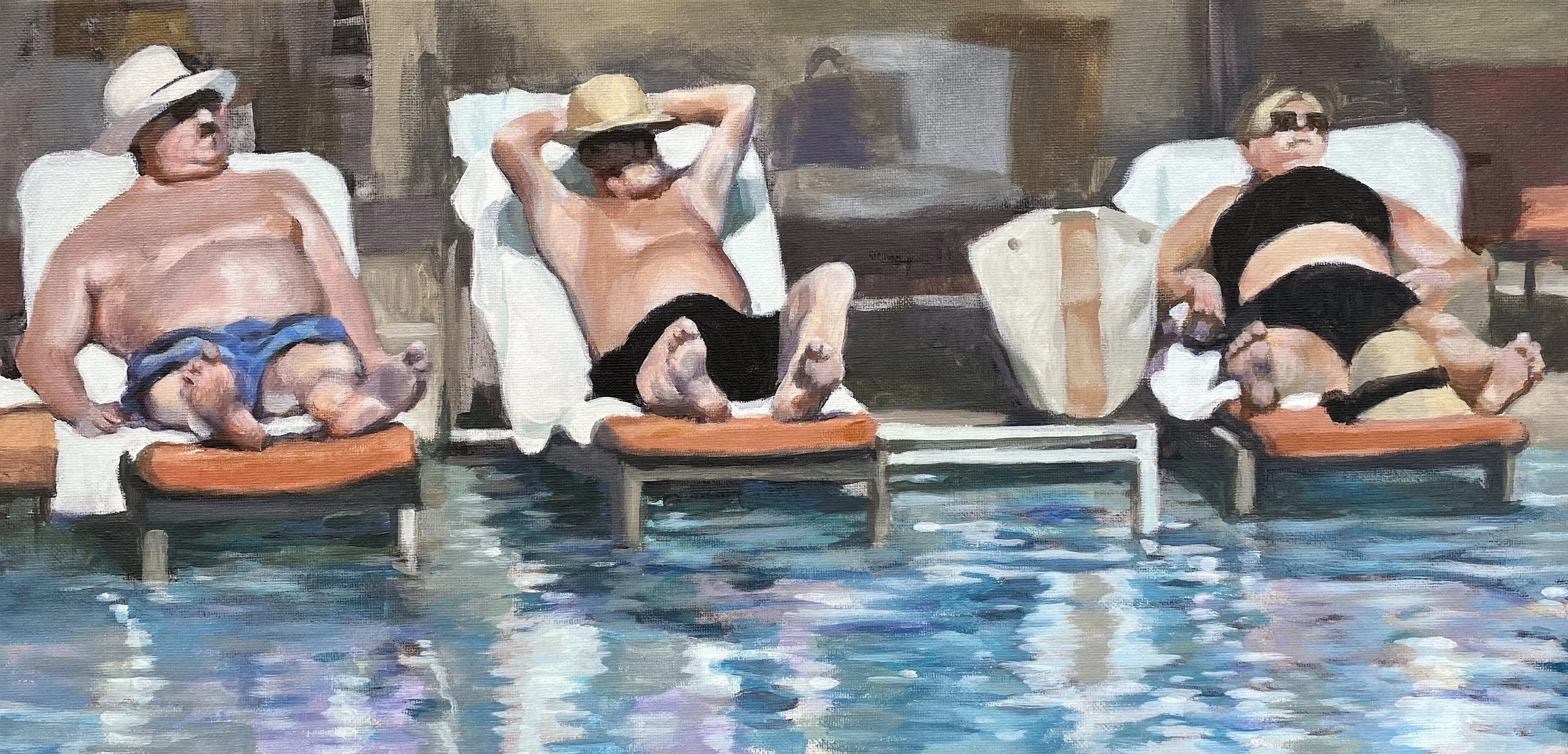 Basking in the Sun - Acrylic on canvas (20x10)