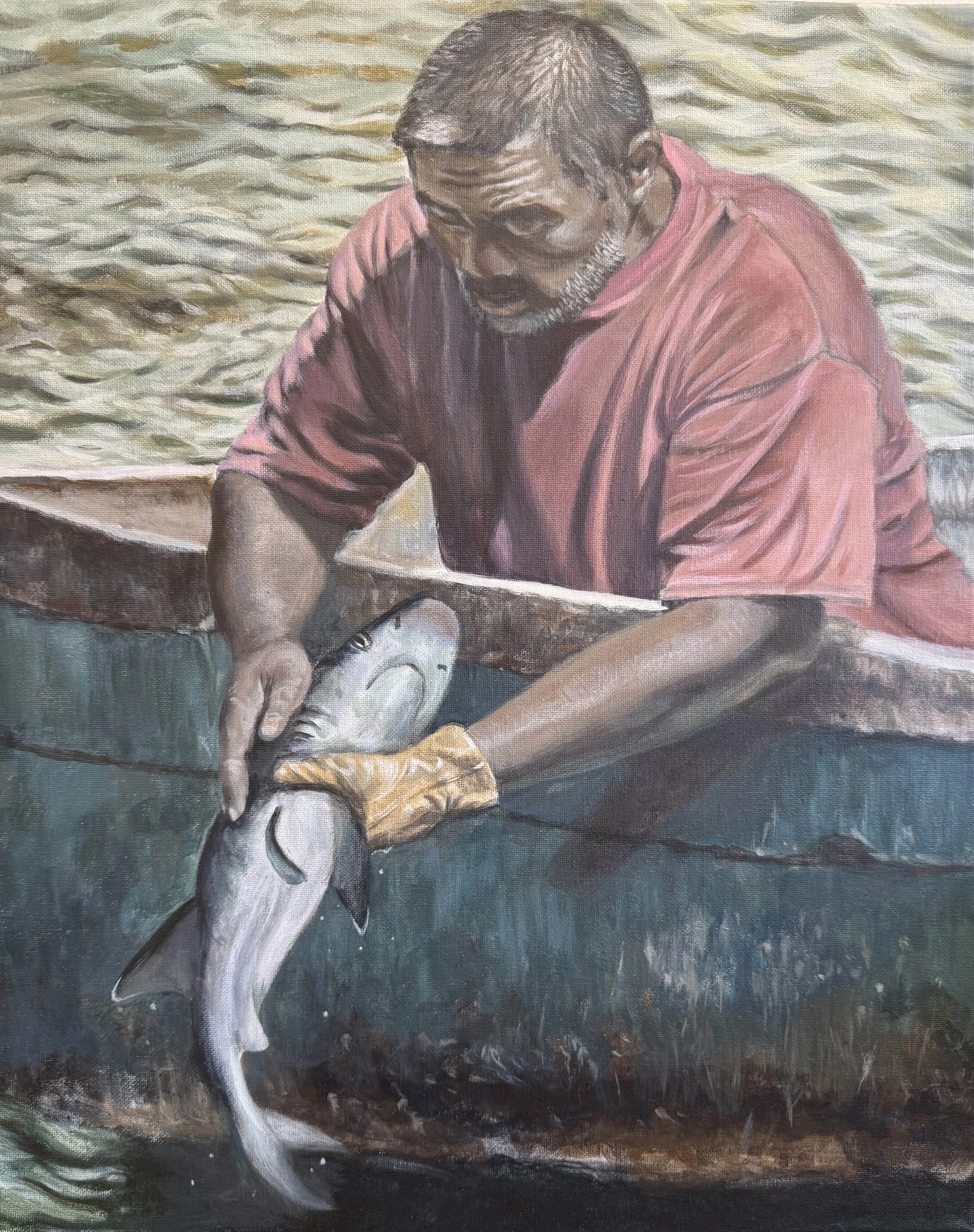 The Weight of Choice - Acrylic on canvas (16 x 20)