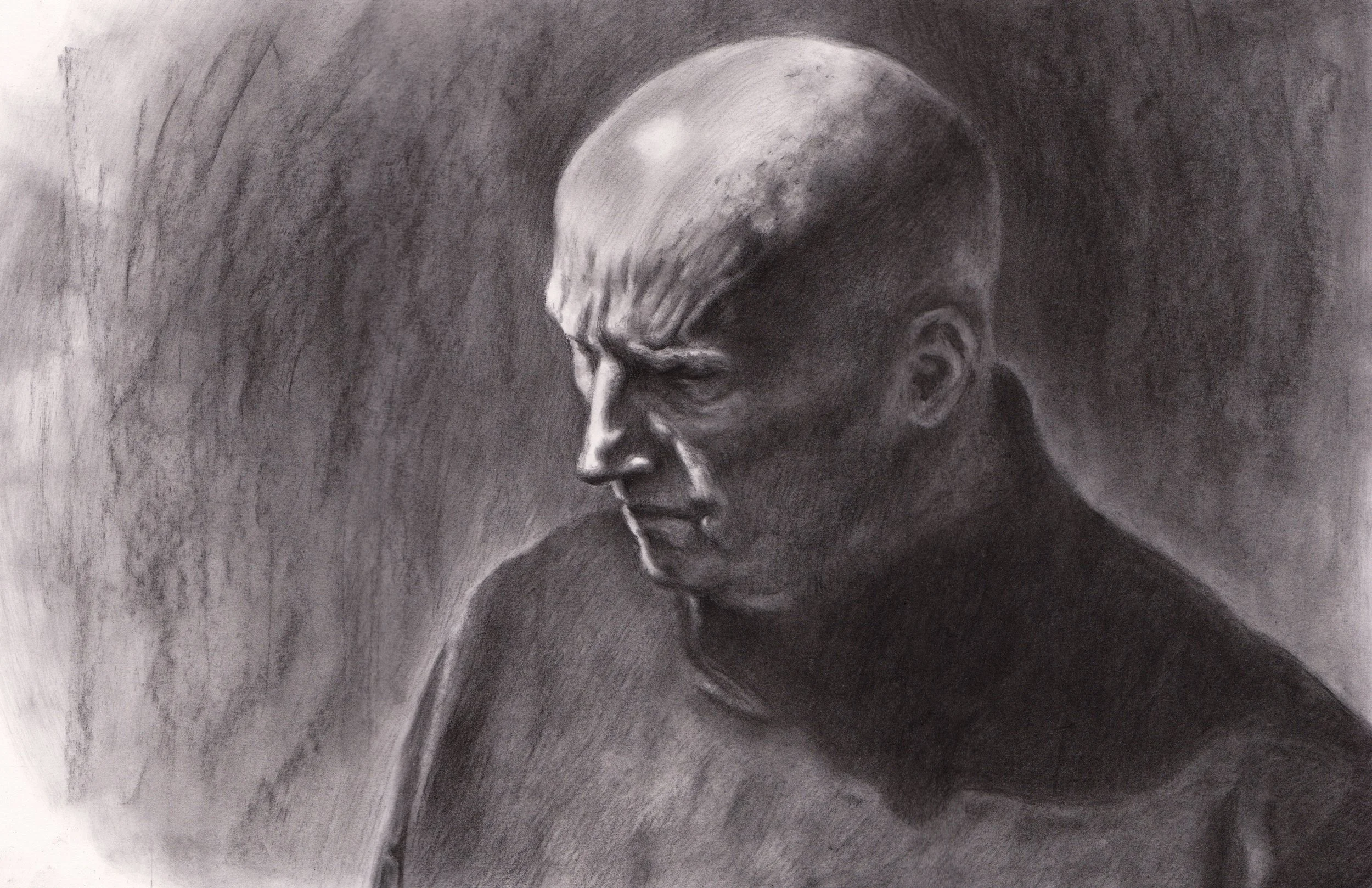 Anger Management - Charcoal on paper (17x11)