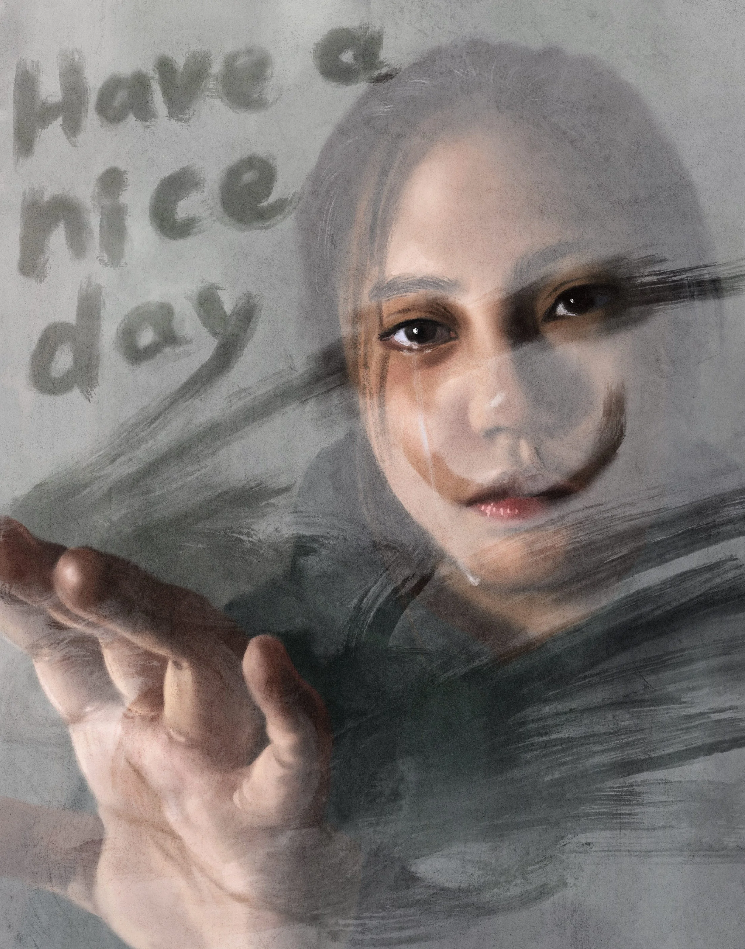 Behind the Smile - Digital painting (Procreate)