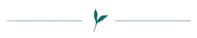 A simple line drawing of a small bird or branch with leaves.