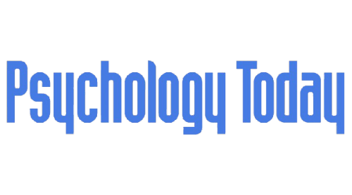 Psychology Today logo with blue text on a black background.