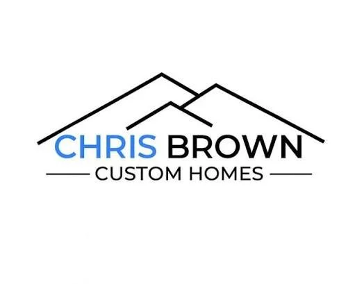 Logo for Chris Brown Custom Homes with stylized house rooflines above the name.