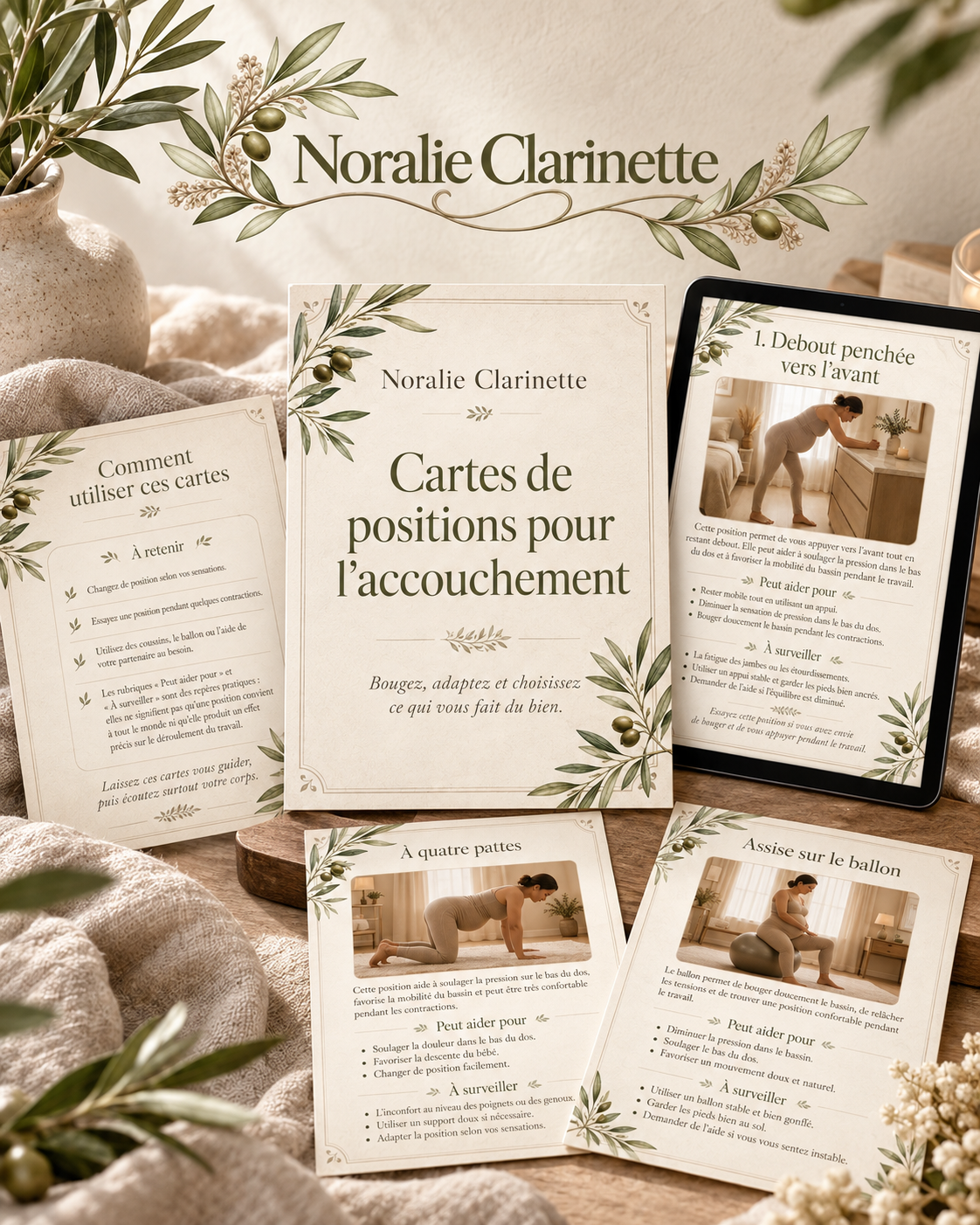 Cartes de positions pour le travail et l’accouchement - Version française