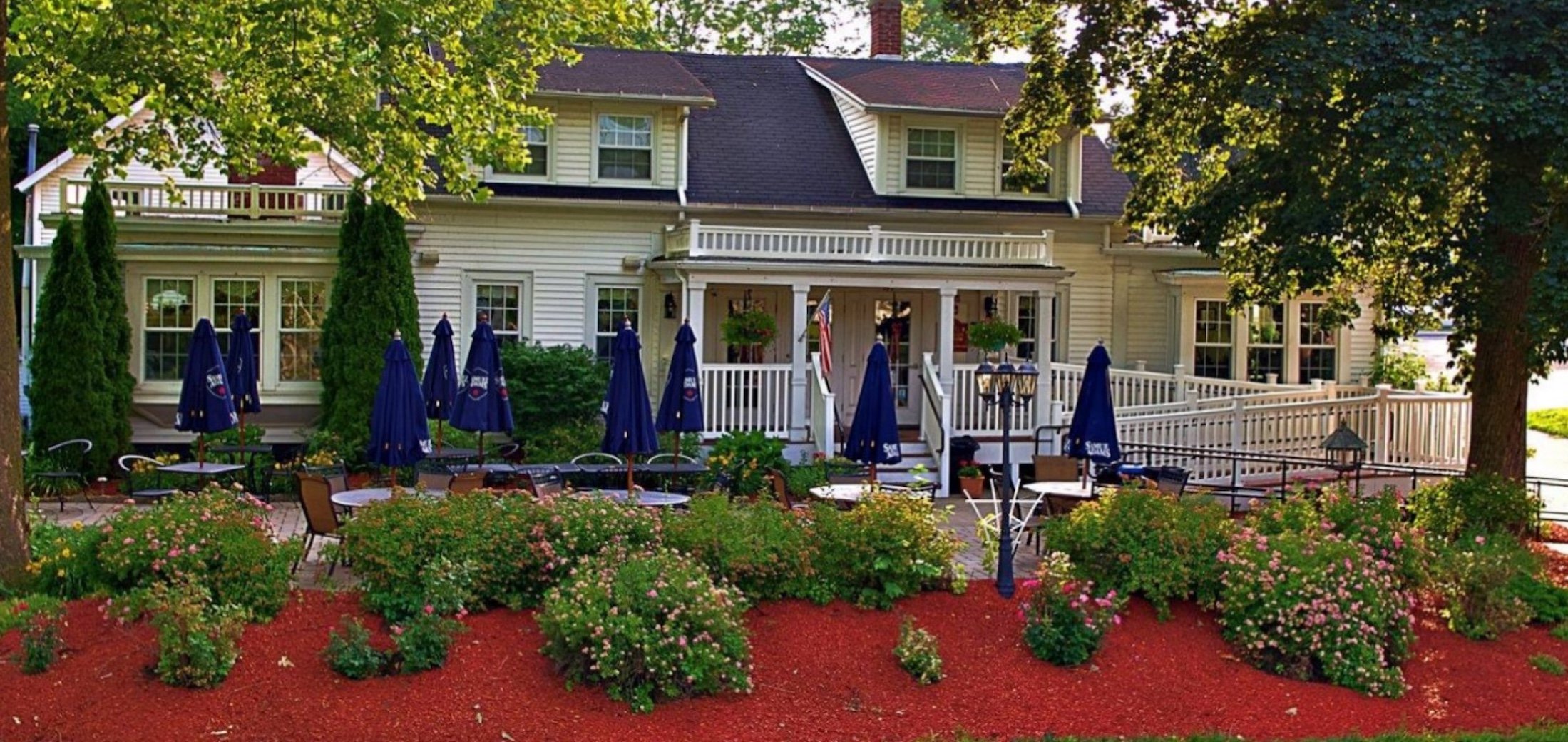 ROKA Mediterranean Café exterior and outdoor patio at 141 Main Street in Agawam