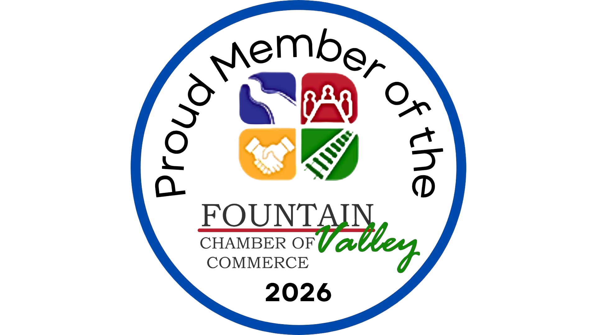 Logo stating that Boss Lady is a 2026 proud member of the Fountain Valley Chamber of Commerce.