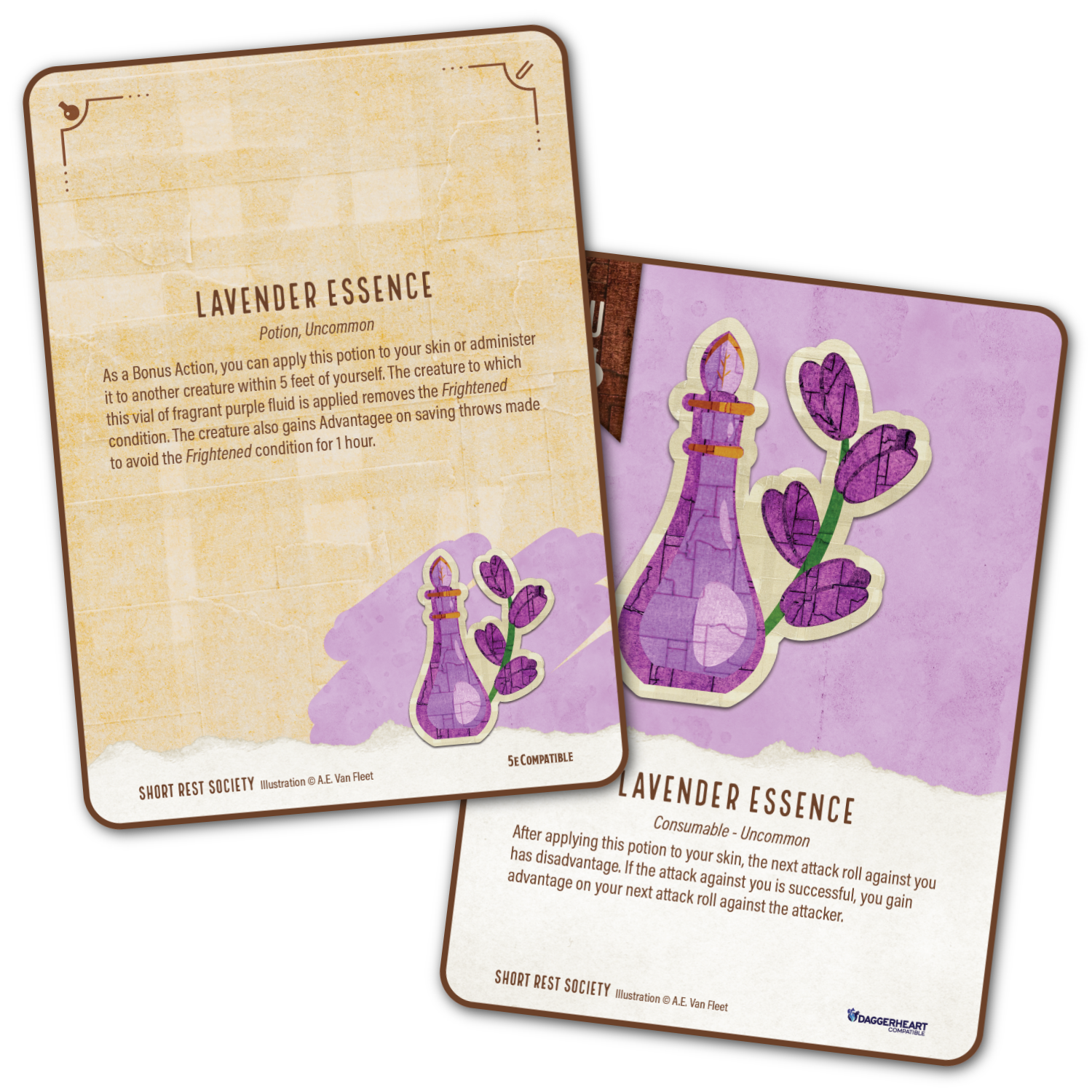 Lavender Essence Cards