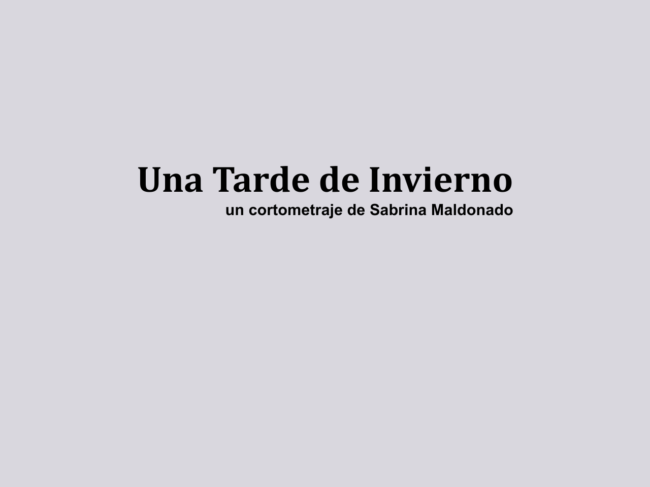 Una Tarde de Invierno