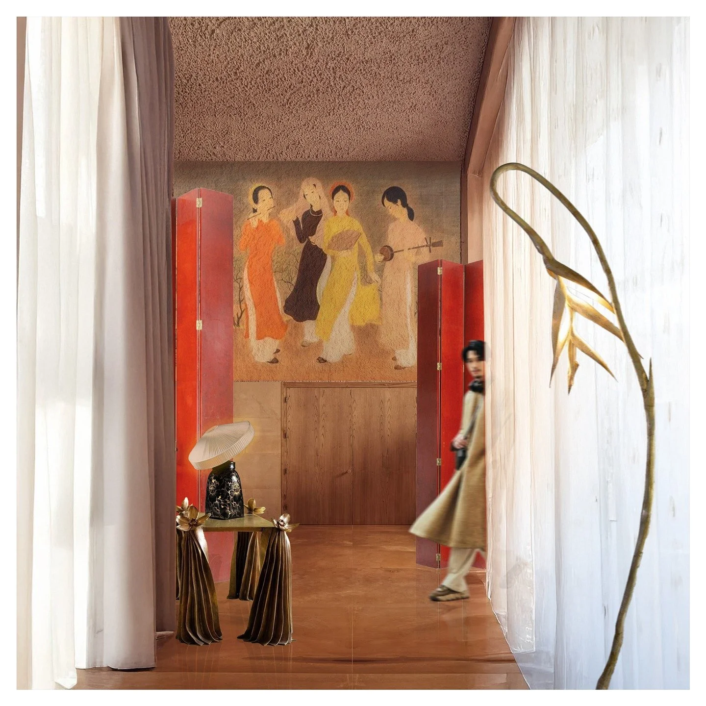IDEA MOODBOARD SERIES #9
#moodboard #interior #boutiquehotel #entrance
.
Space is inspired by Specuscorall II by Architect Antonino Cardillo 
Table is "Foreign Flowers" is curated by @matterandshape 's artistic director @danthawley 
Partiti