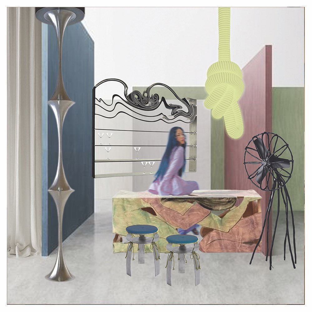 IDEA MOODBOARD SERIES #8
#moodboard #interior #poolpub #barcounter 
.
Space is inspired by Alpi exhibition in Fourisalone
Pillar is inspired by artworks of Hiroshi Sugumoto 
Reception is Crispy Hug by @saelia_aparicio 
Stools by Sarah Burns 
Shelf by