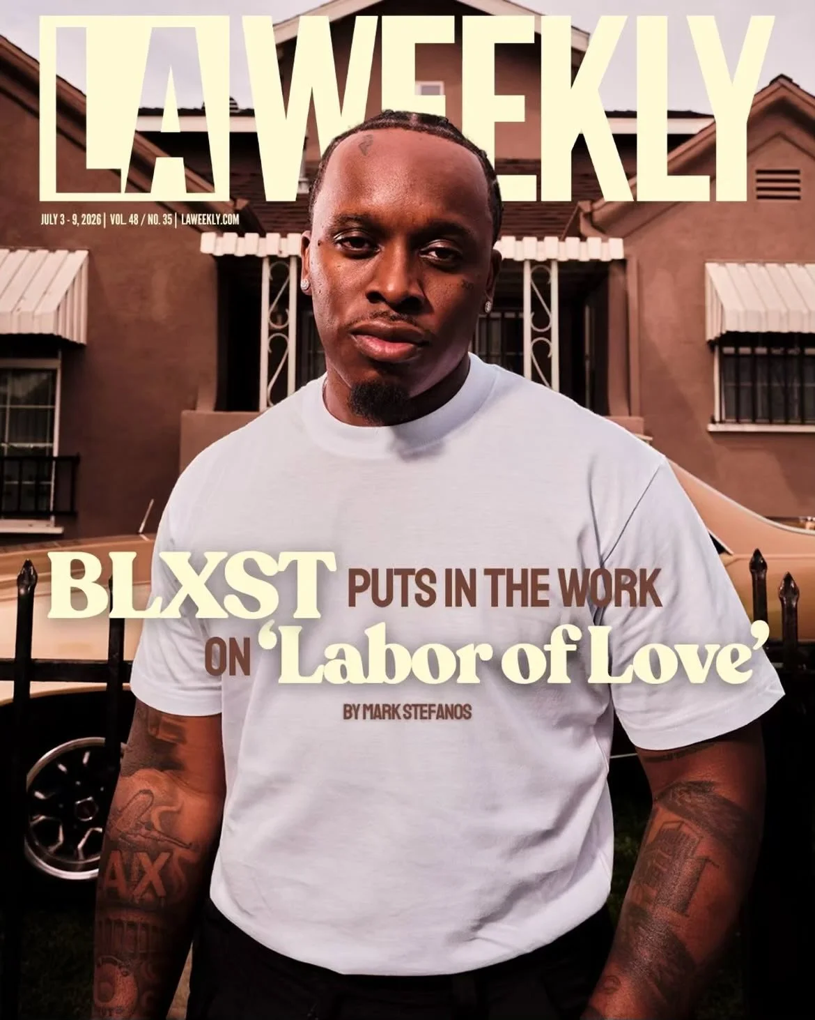 BLXST for LA Weekly

BLXST returns with &ldquo;Labor of Love,&rdquo; his first fully self-produced album and one rooted in family, vulnerability and growth. 

The LA artist reflects on reconnecting with his purpose through fatherhood, honoring the ho