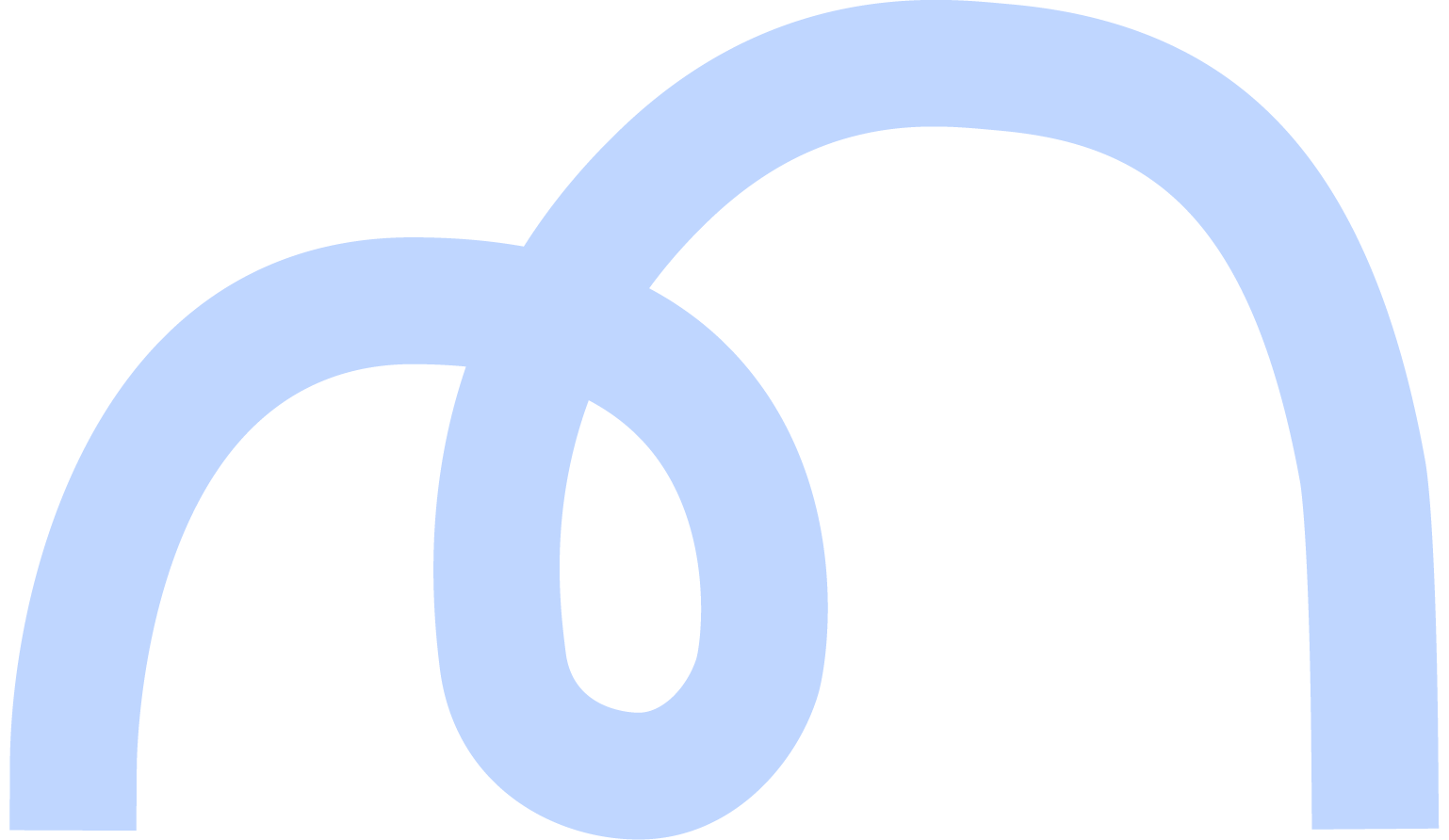 Close-up of intertwined blue loops forming a chain or graphic.