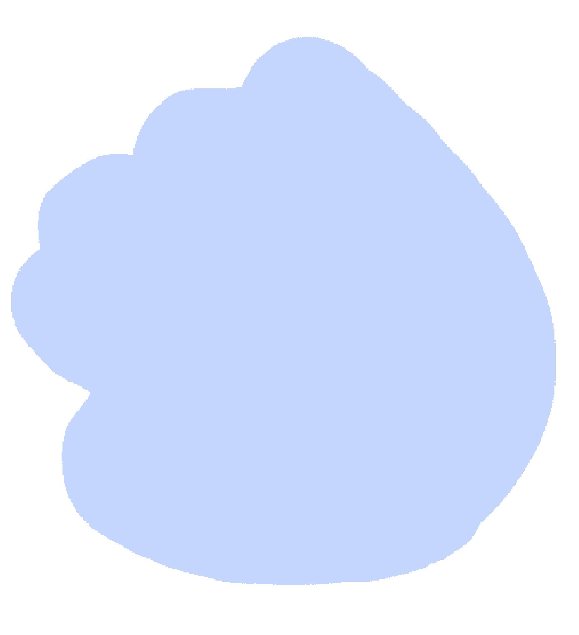 Light blue abstract shape.