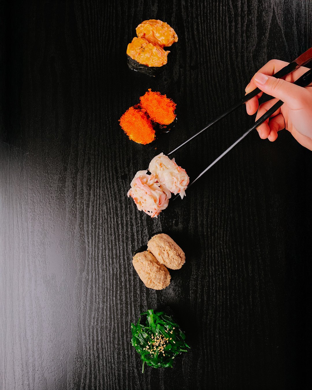 Great value, packed with flavour! 🍣

&ldquo;Gunkan&rdquo; means &ldquo;ship&rdquo; or &ldquo;warship&rdquo; in Japanese, named after its unique shape.

Enjoy our Gunkan Sushi with your choice of Inari, Seaweed, Cooked Tuna, Tobiko, Crab Meat Salad, 