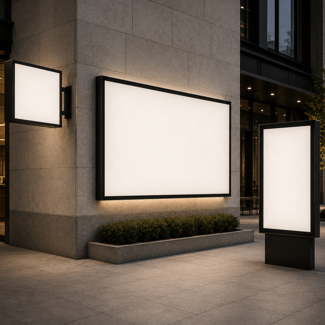Digital Print Studio M production illuminated signage, POP POS
