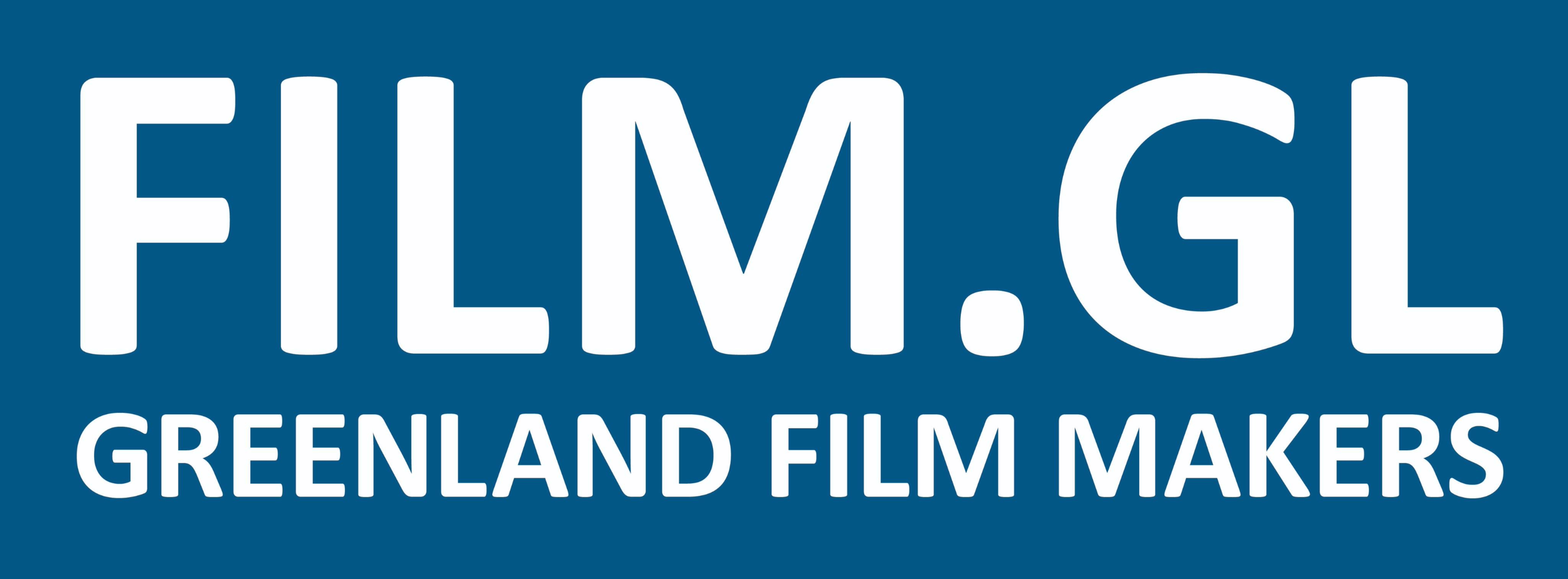 Logo for Greenland Film Makers, with white text on a dark blue background.