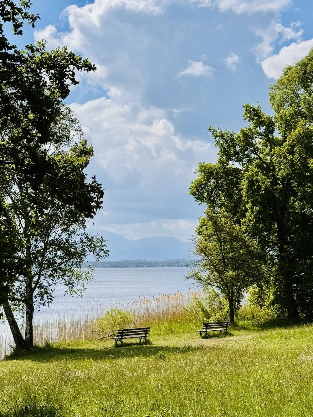 Blick aus dem Bernrieder Park über den Starnberger See
