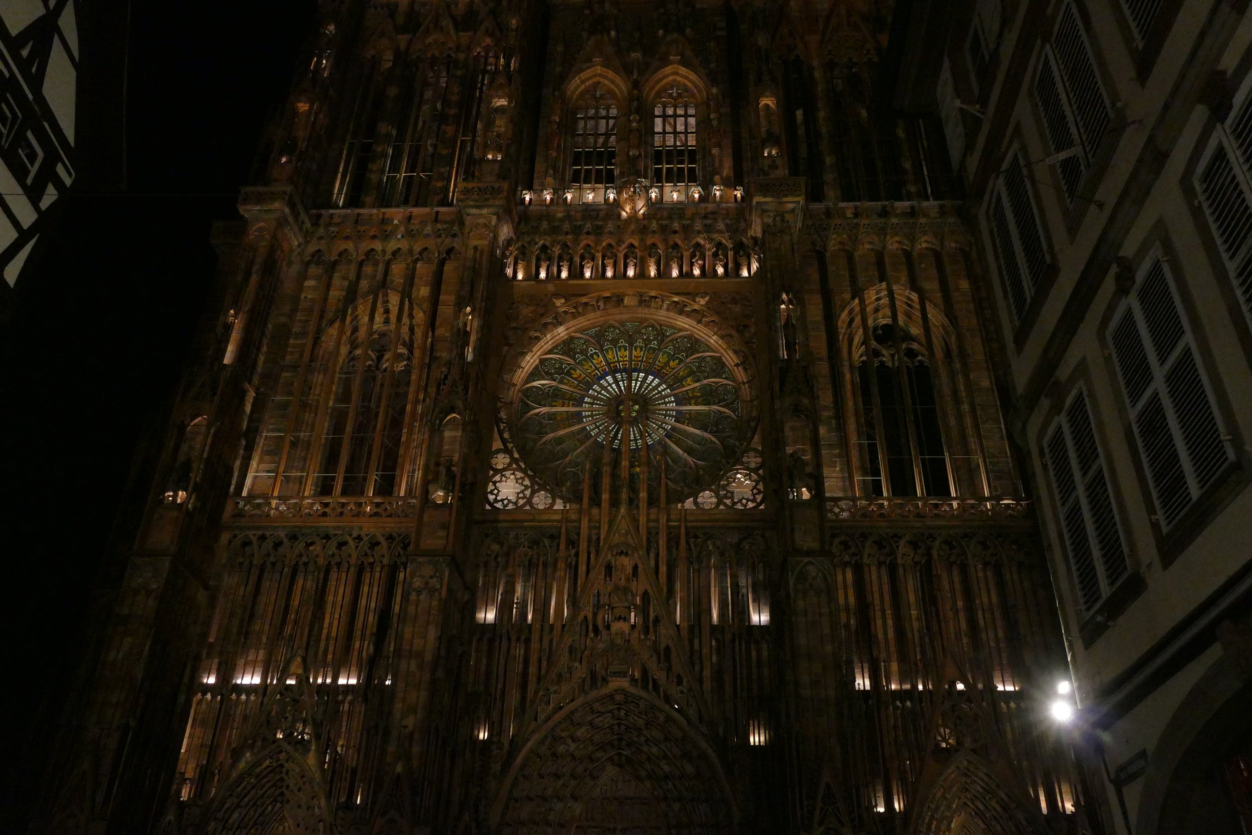 Rosace en vitrail de la Cathédrale de Strasbourg