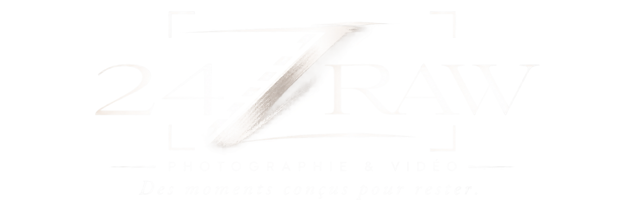 Logo de ZAV Photographie & Vidéo, avec un slogan en français en dessous.