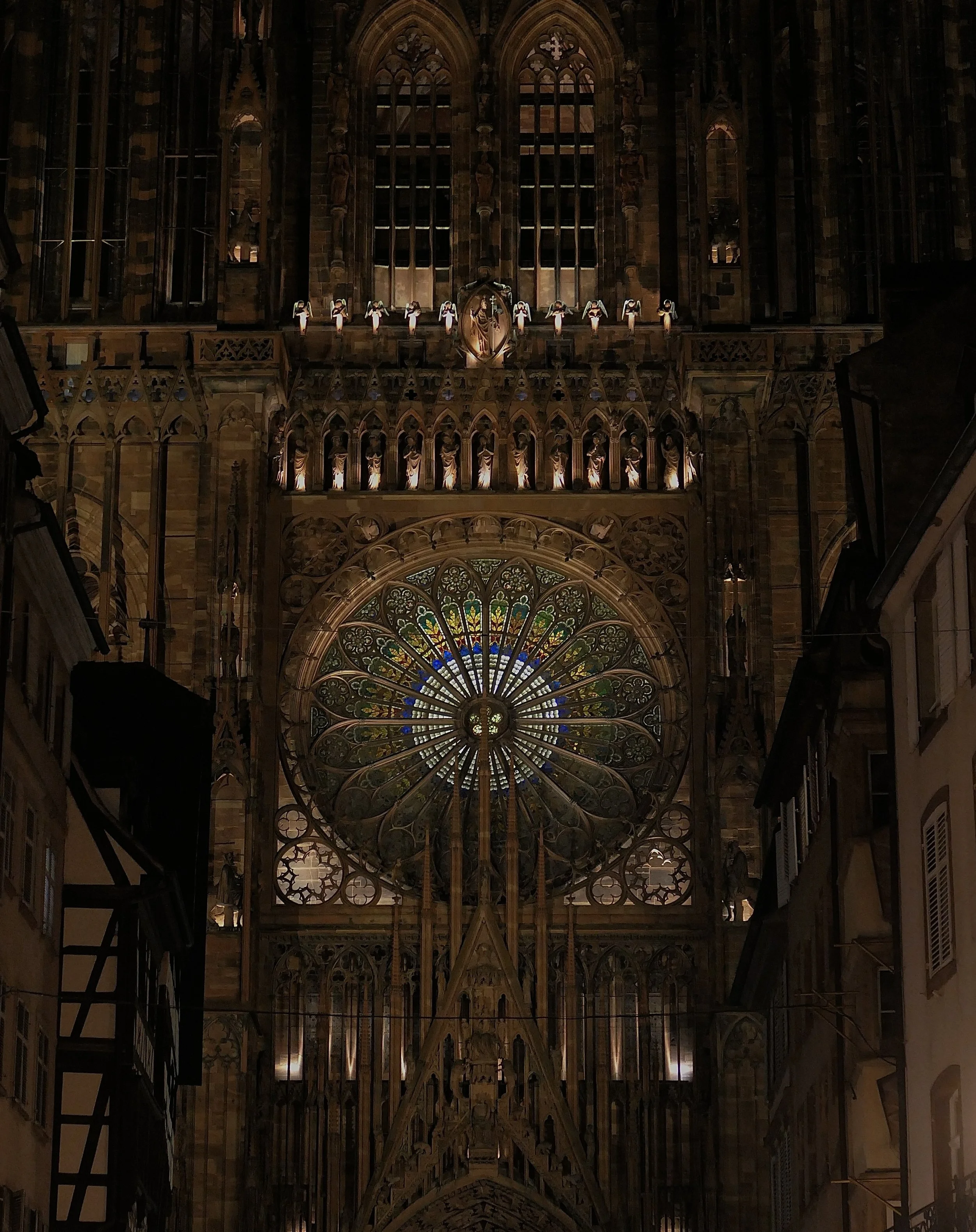 Rosace en vitrail de la Cathédrale de Strasbourg
