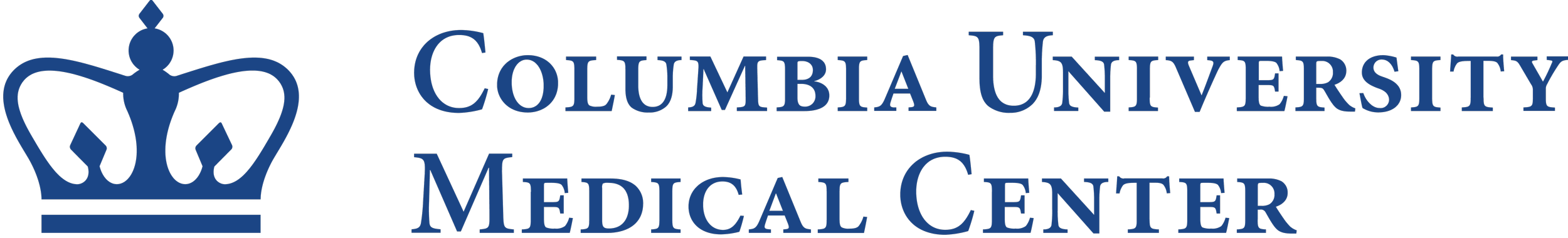 Columbia University Medical Center logo with a blue crown symbol and text