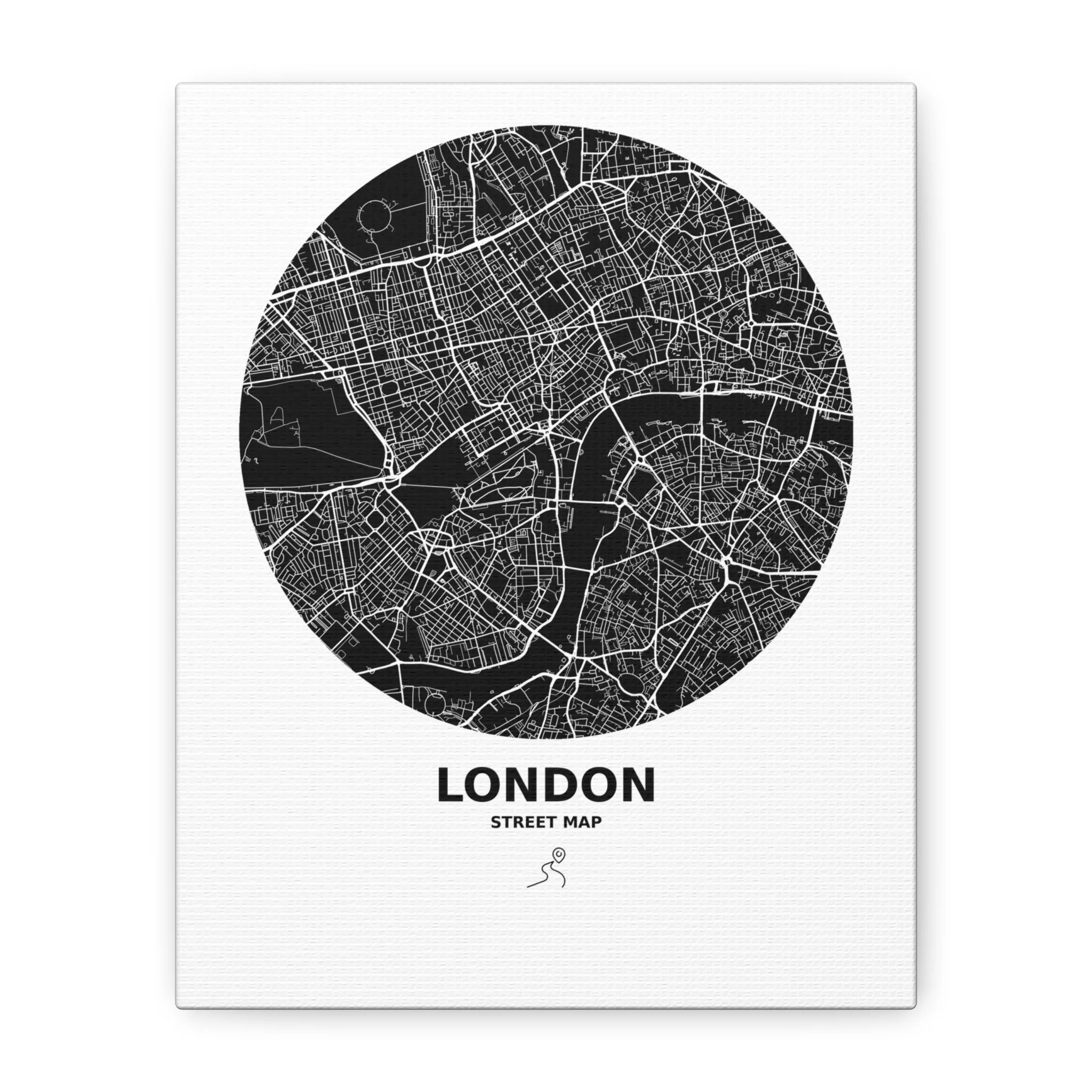 London street map Matte Canvas
