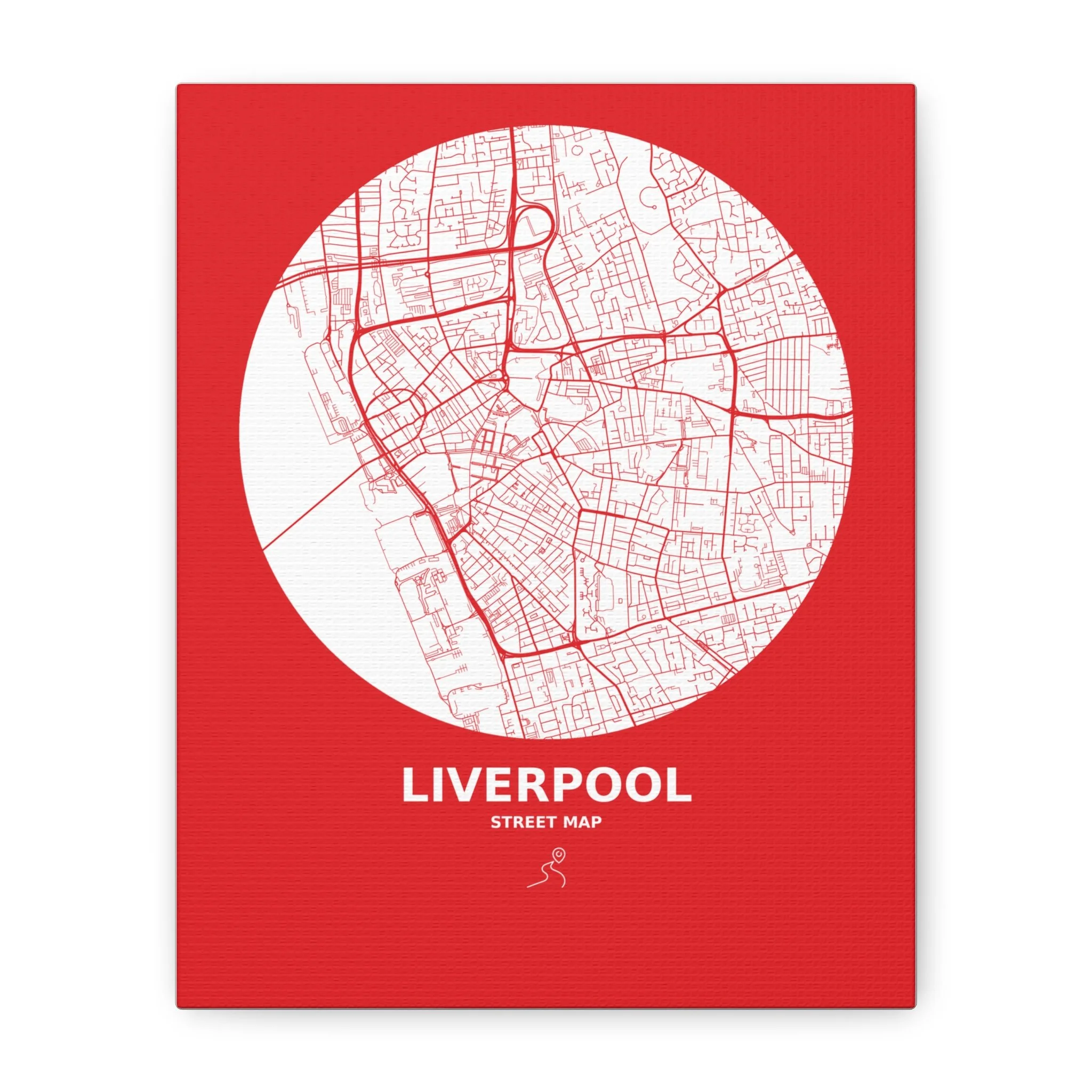 Liverpool street map Matte Canvas