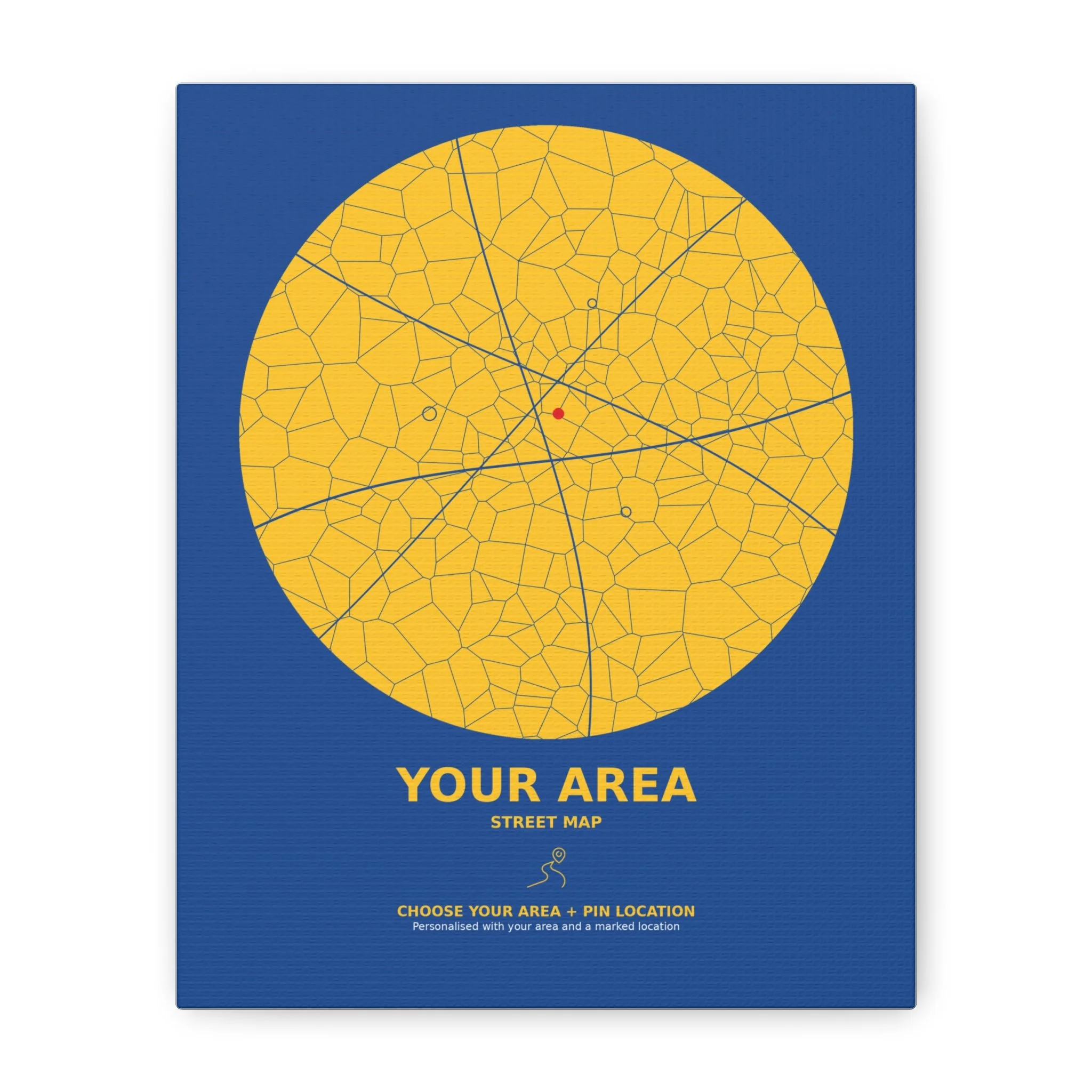 Custom City Map Canvas Print — Personalized 