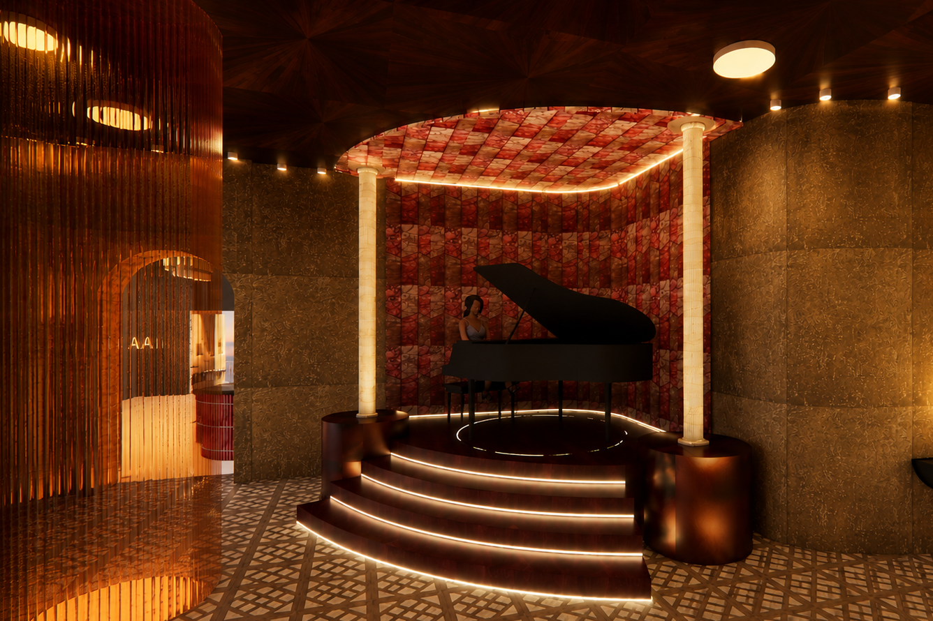 Performance Area for LUMAA, Six Senses, where traditional Oaxacan music symphonies are performed live.