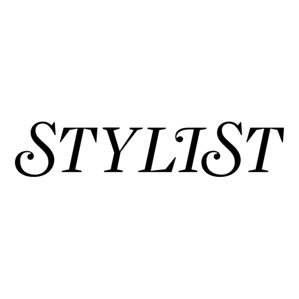 The word 'STYLIST' in black, stylized serif font on a white background.