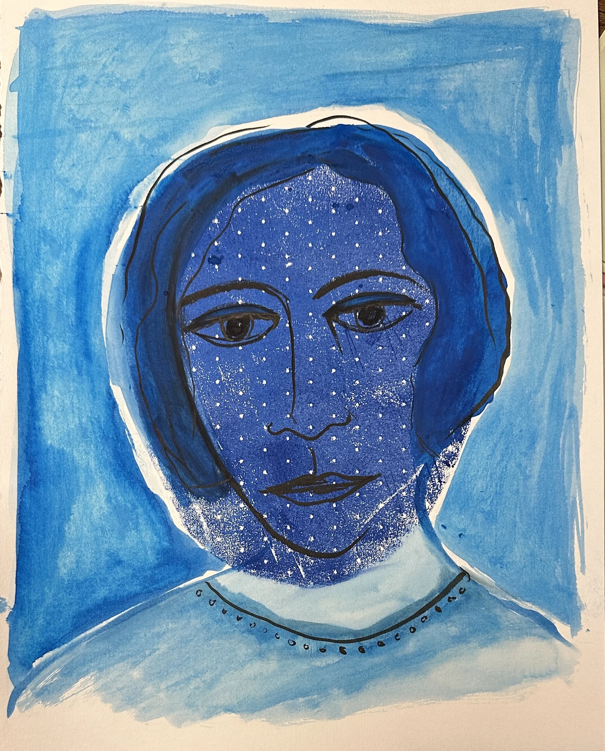 portrait in blue | 2025