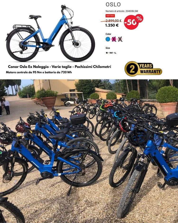 PROVA &amp; COMPRA: E-Bike trekking a METÀ PREZZO con 2 Anni di Garanzia! PREZZO SPECIALE 1.250,00 €