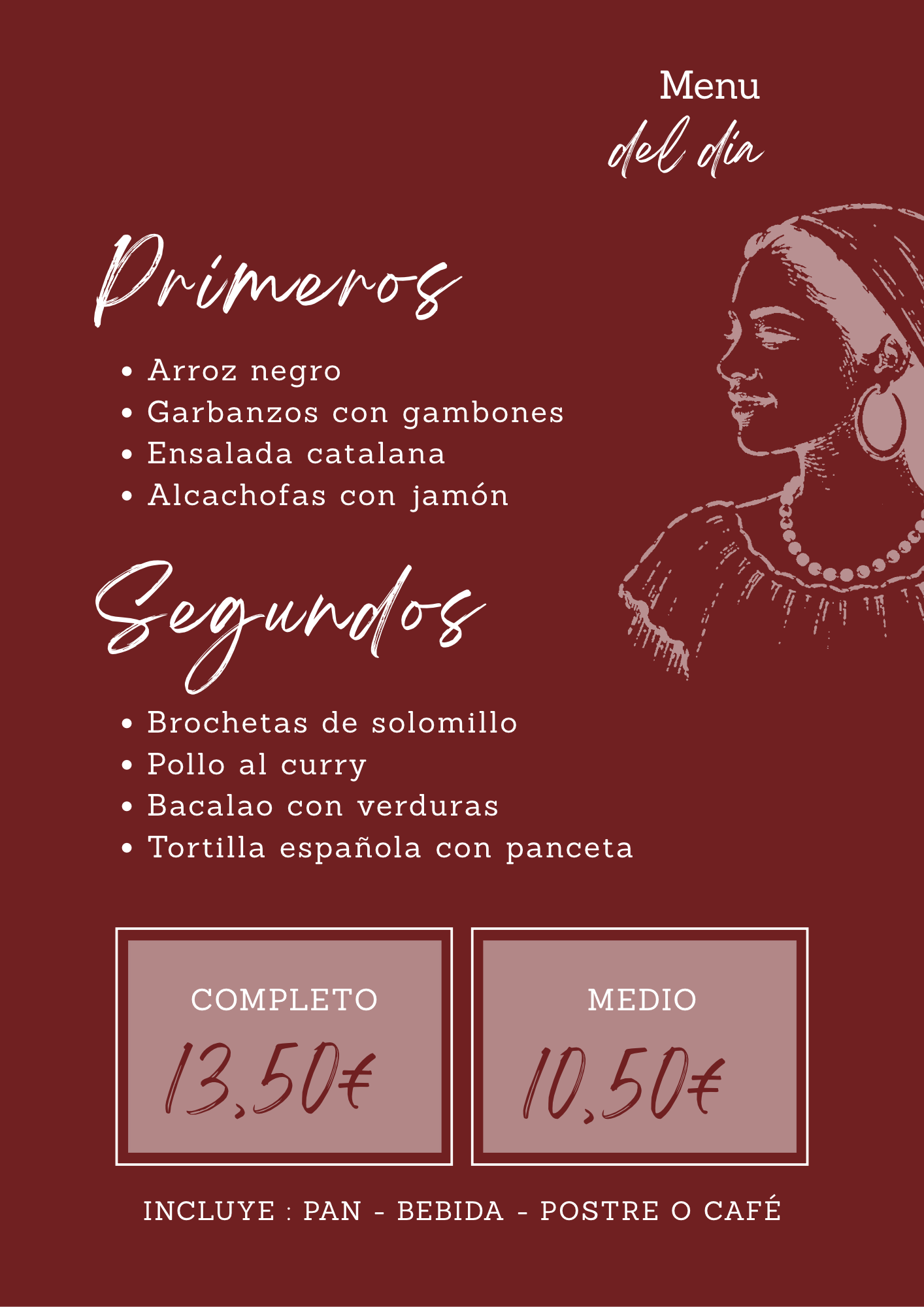 Viernes · Menú del día