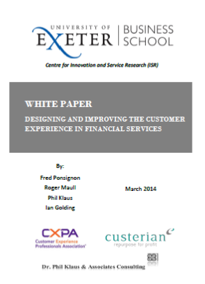 White Paper - Designing & Improving the Customer Experience in Financial Services