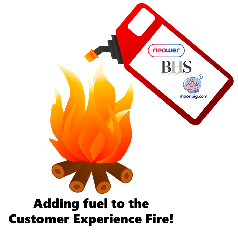 Irrelevance & Ignorance? NPower, BHS & Moonpig add fuel to the CX Fire!
