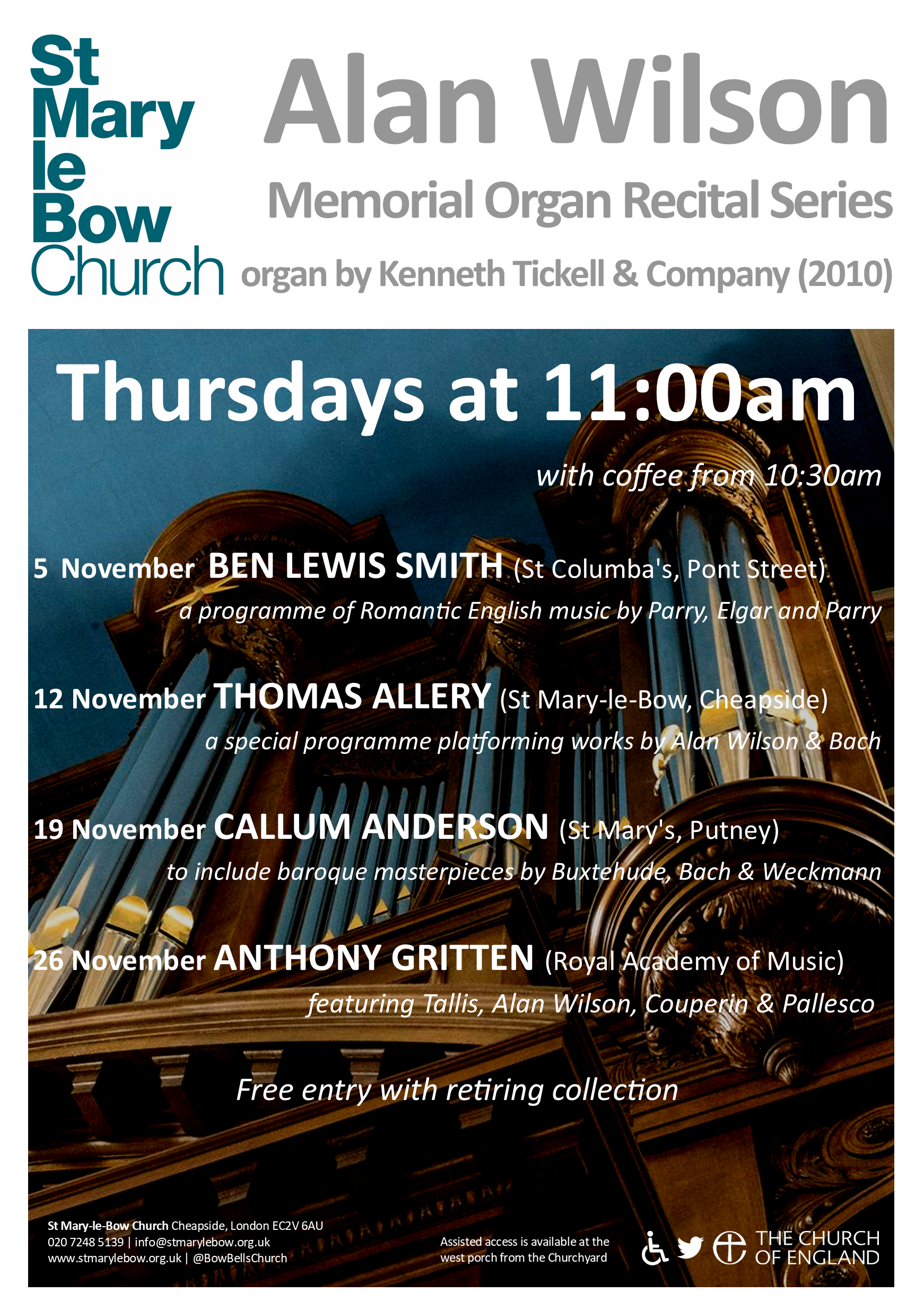 Alan Wilson Memorial Organ Recital Series 