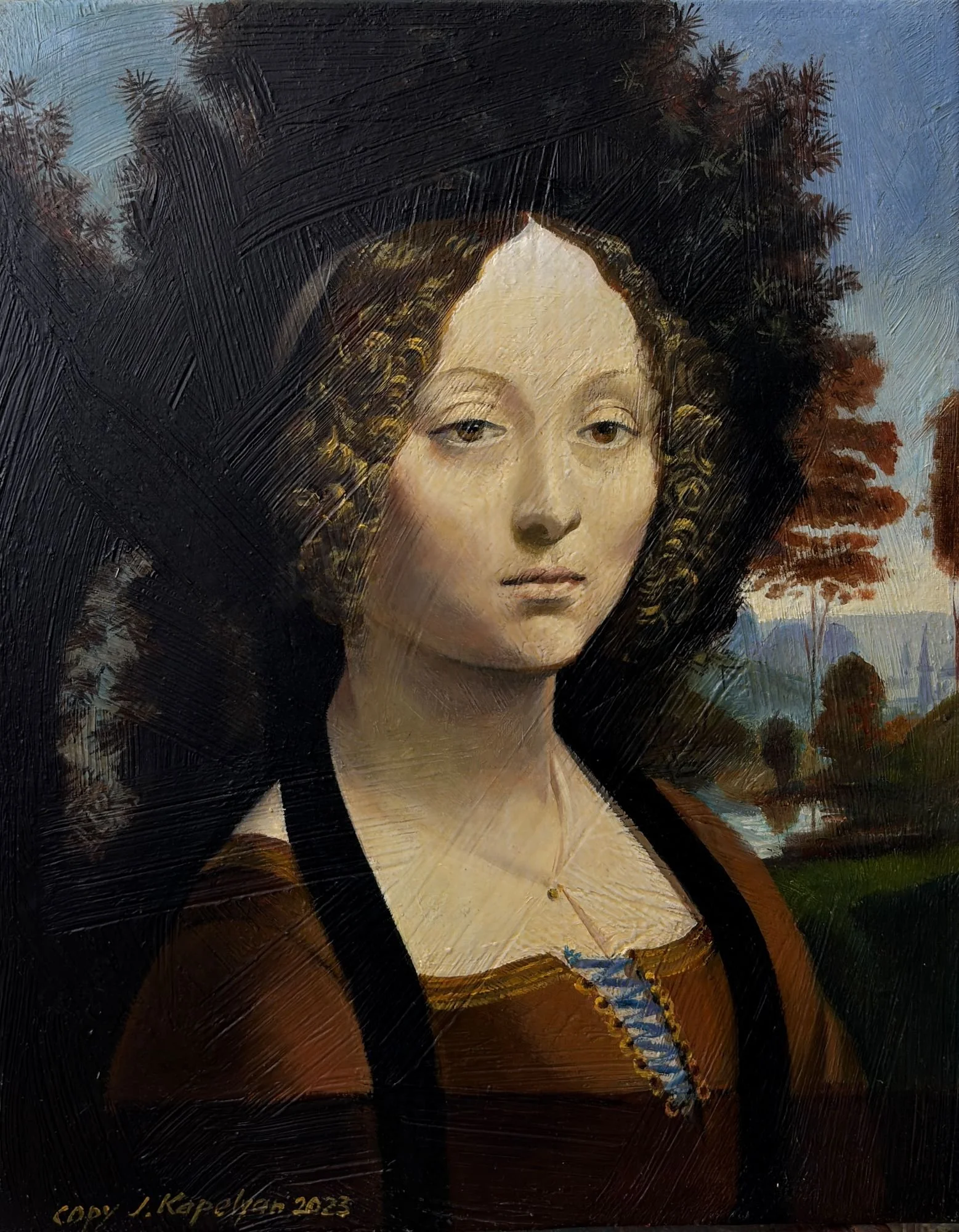 Ginevra de' Benci (After Da Vinci)
