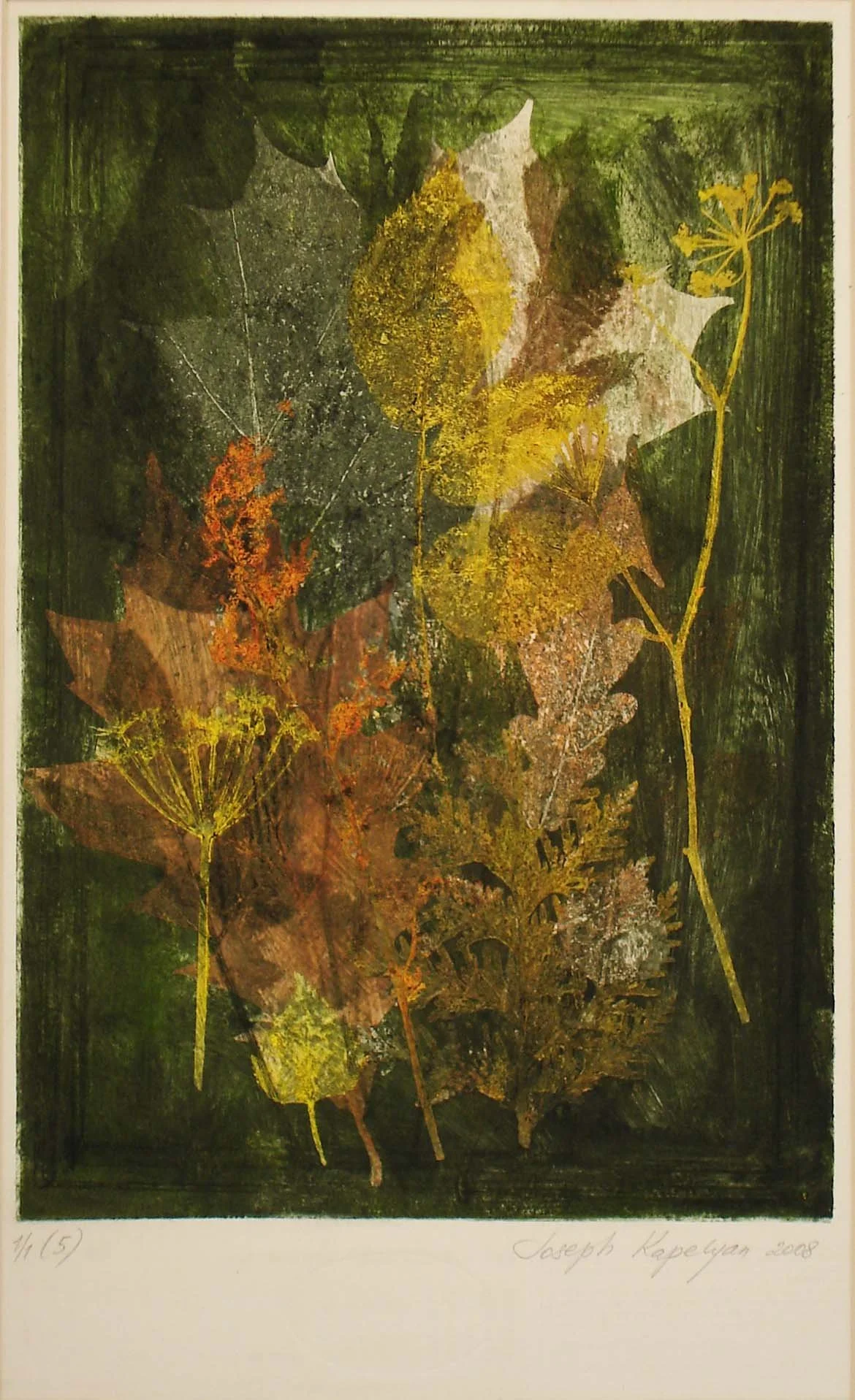 Herbarium 1 – Original Etching & Mixed Media, 40x27 cm