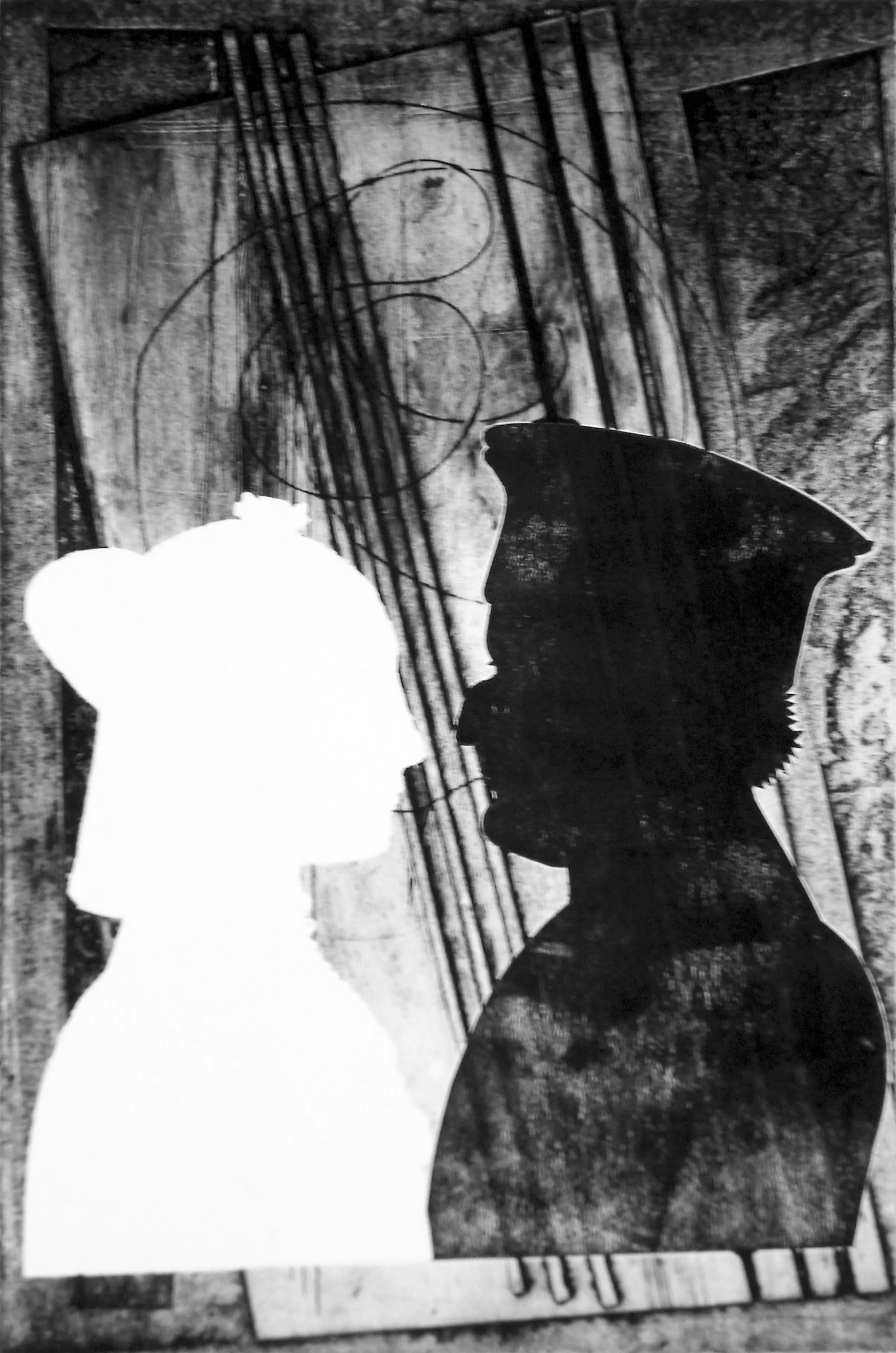 After Great Artists 7 – Original Etching & Mixed Media, 40x27 cm