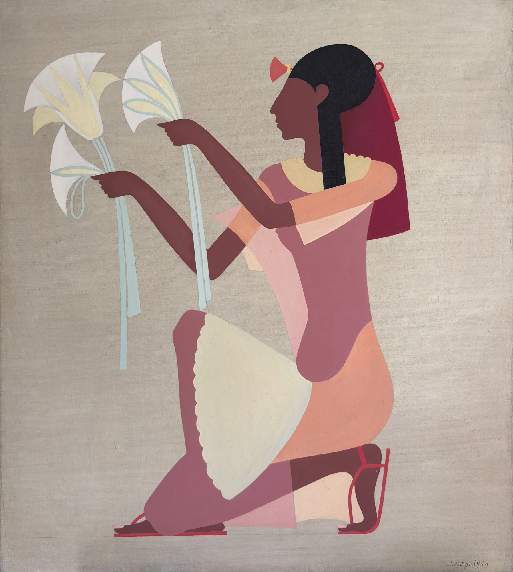 Flowers for Birthday (1996) - Oil on canvas, 90 × 80 cm