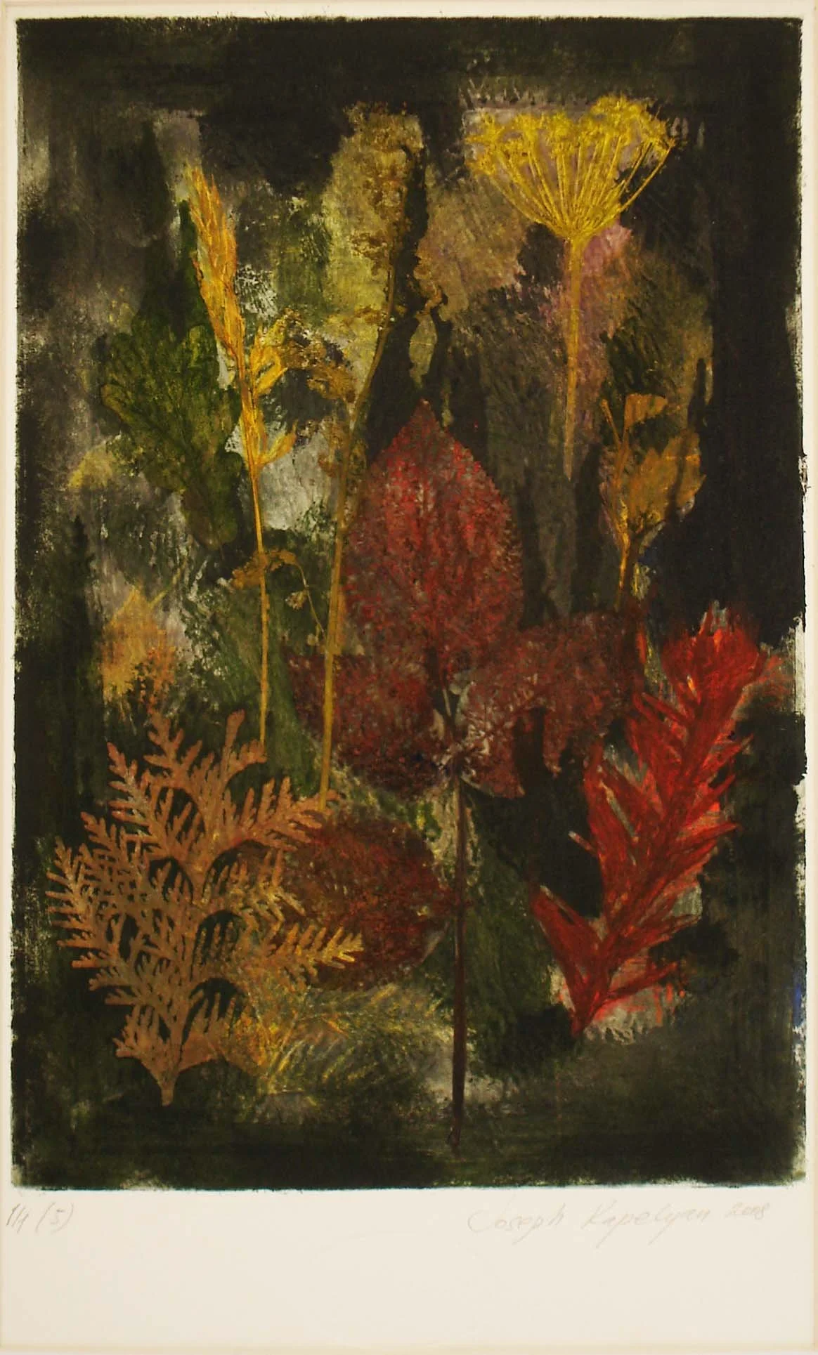 Herbarium 2 – Original Etching & Mixed Media, 40x27 cm