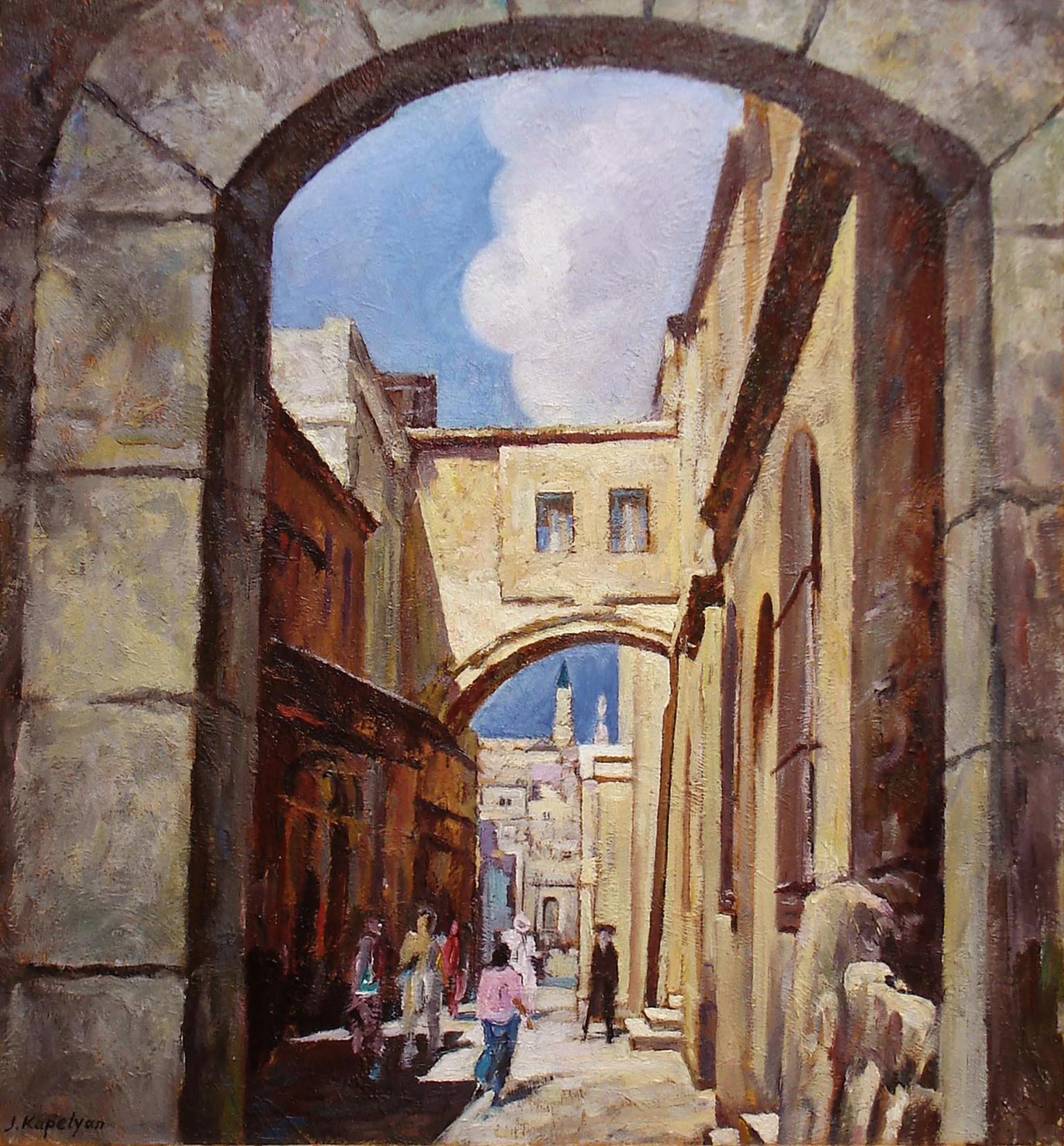 Old Jerusalem (2002) - Oil on canvas, 70 × 65 cm