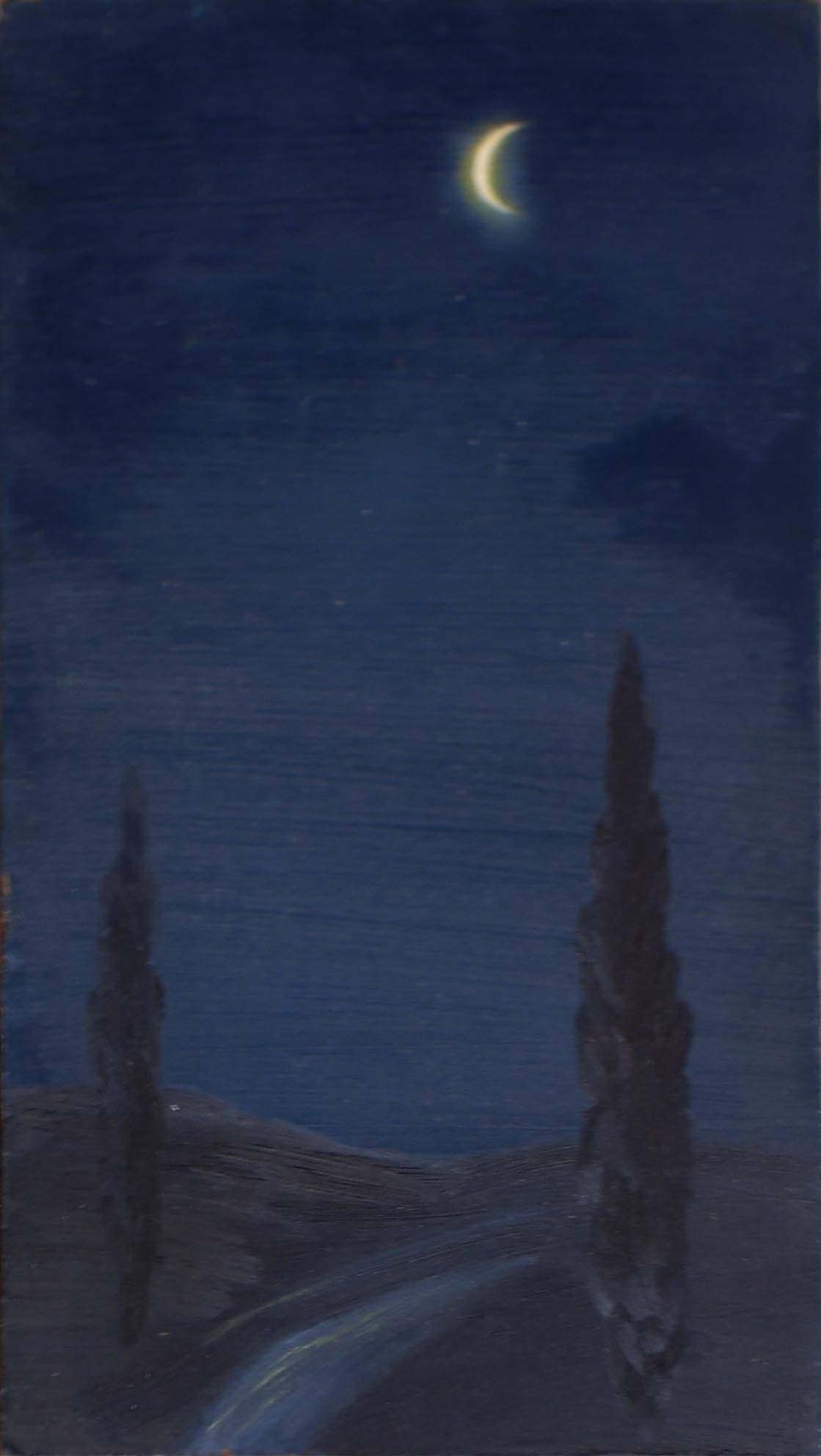 Sa-Nur (1996) - Oil on cardboard, 29 × 17 cm