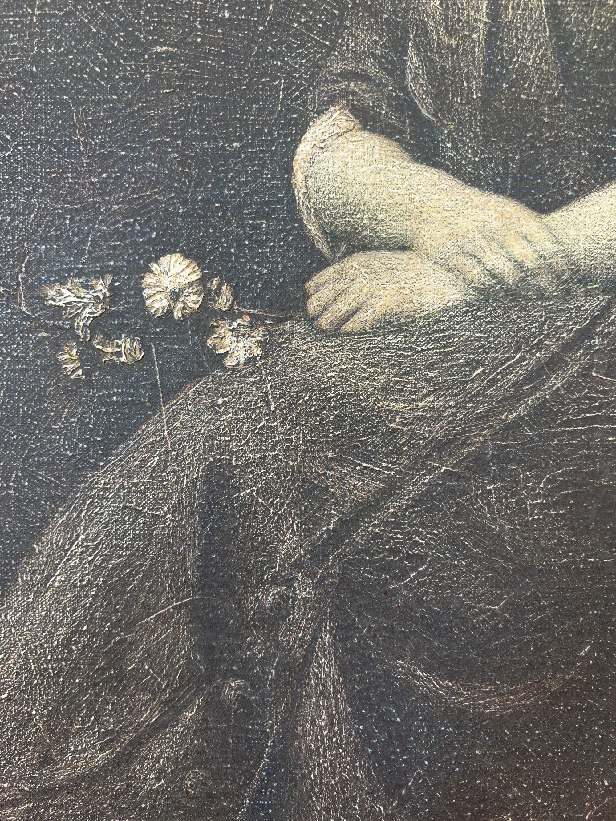 joseph-kapelyan-acrylic-painting-Seated-Girl-with-Flowers-fragment-hands.jpg