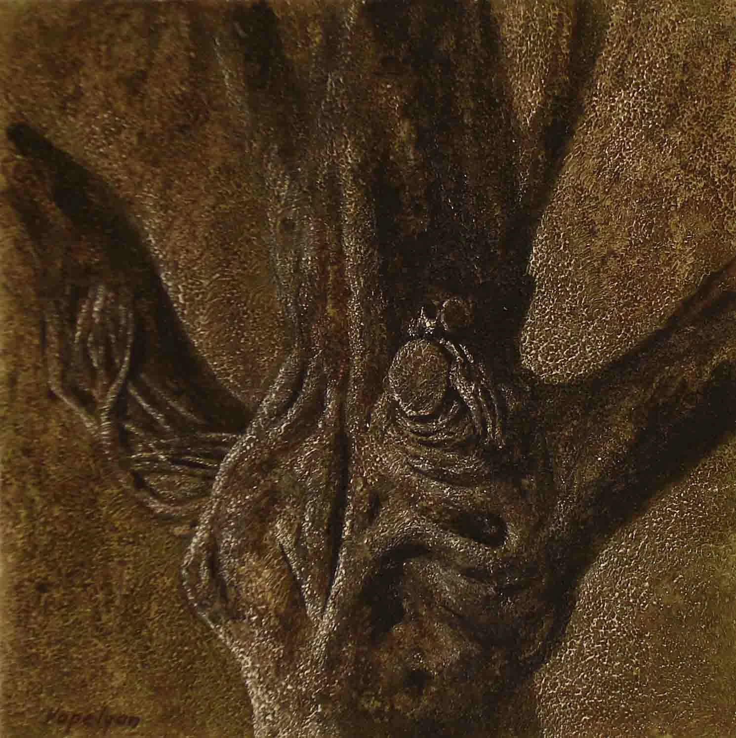 From "Trees" Series (1983) - Acrylic on canvas, 43 × 43 cm