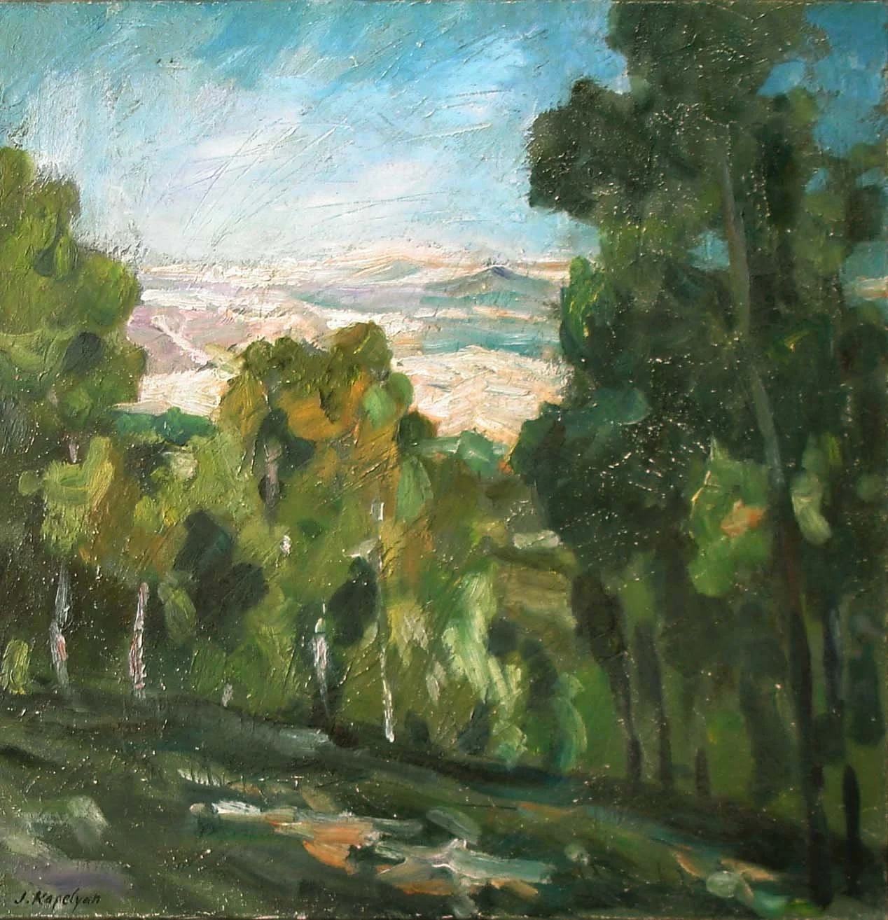 The Safed Diptych (2001) – Original Square Oil Paintings on Canvas