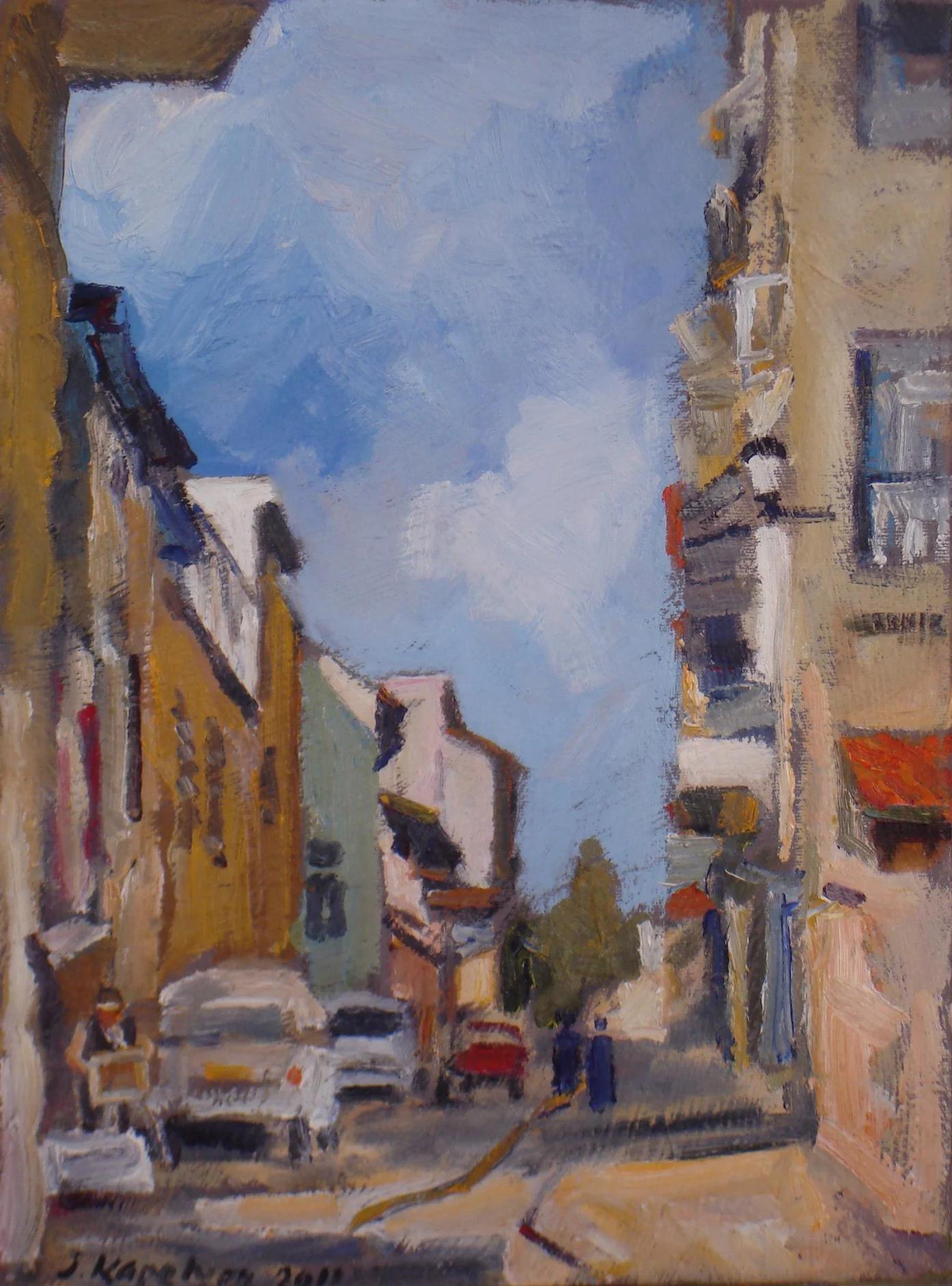 Safed Landscape Oil Painting on Canvas (2011)