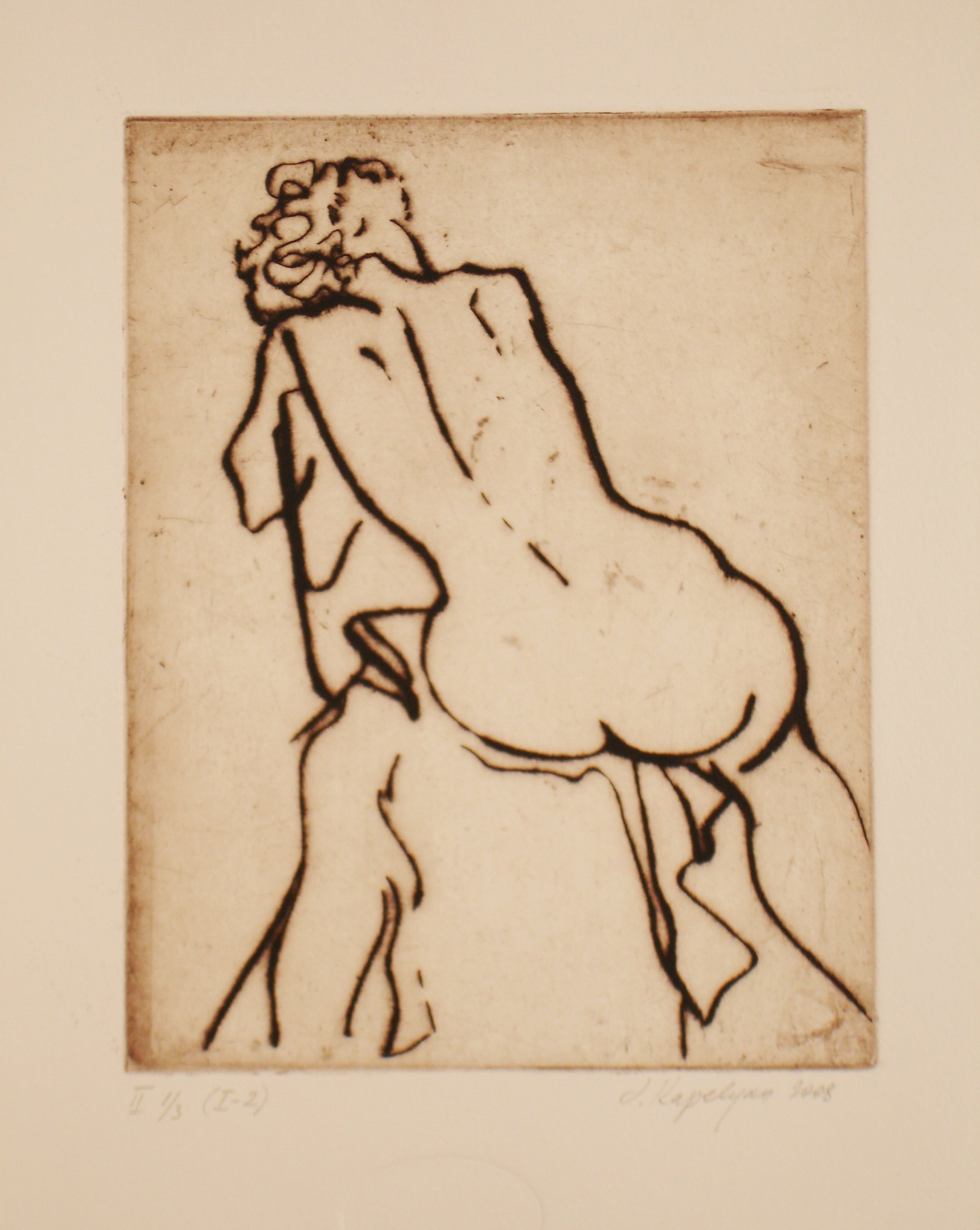 Nude (2008) - Drypoint, 33 × 26 cm